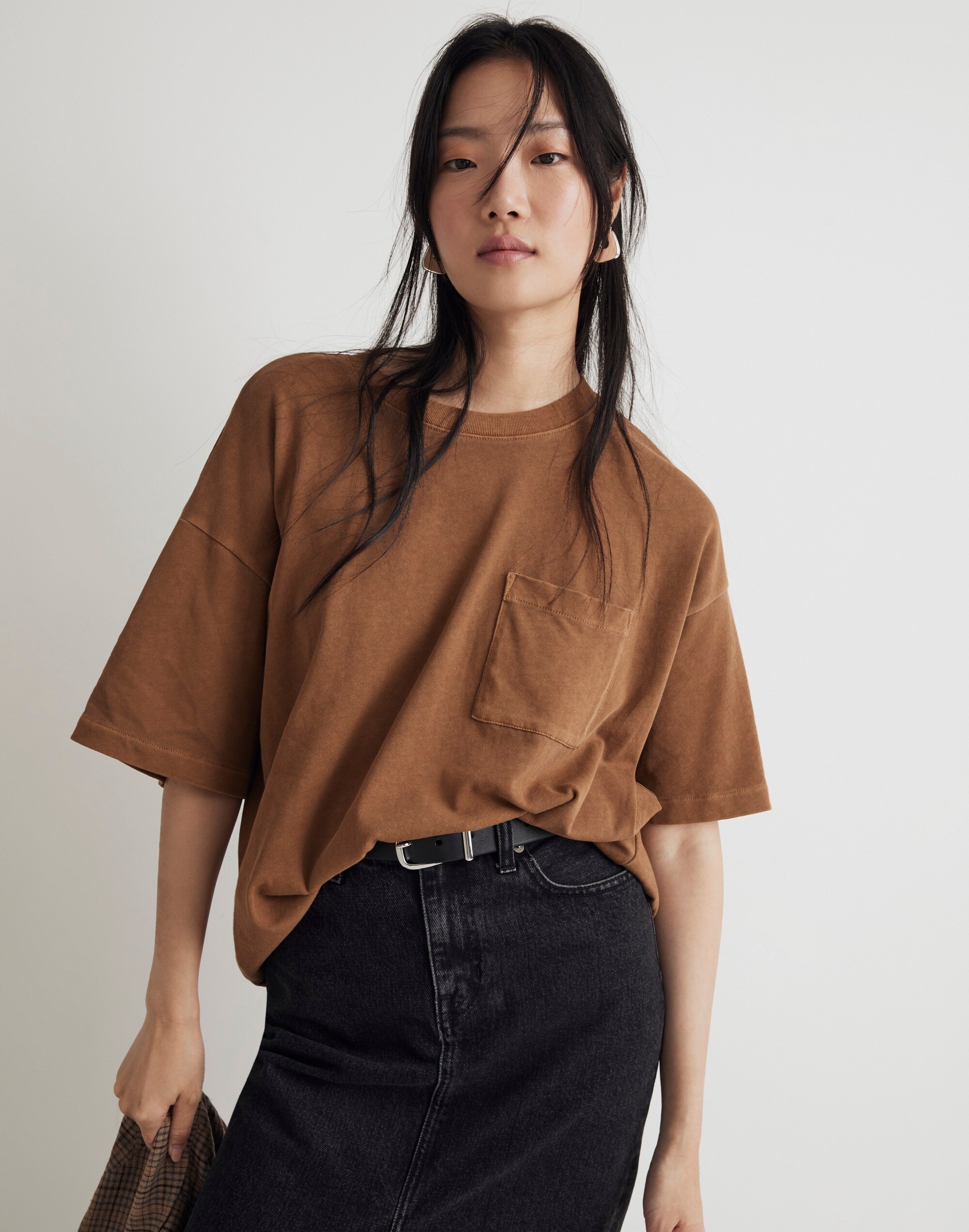 Garment-Dyed Oversized Pocket Tee