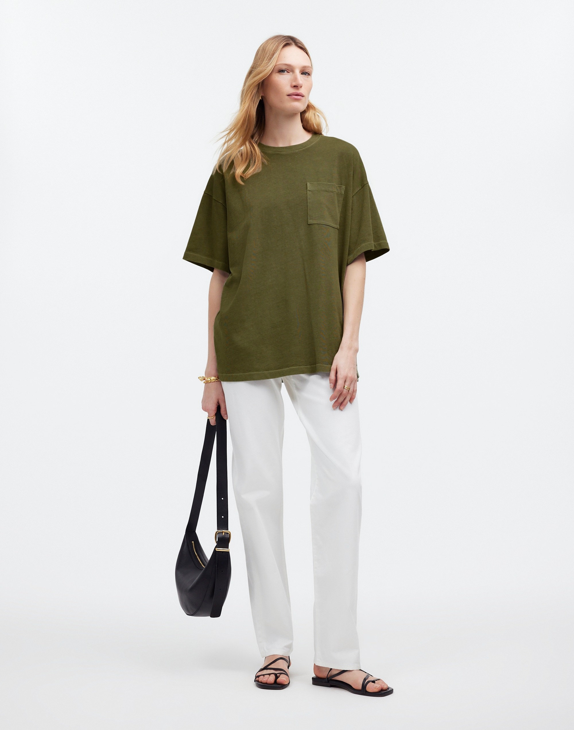 Garment-Dyed Oversized Pocket Tee