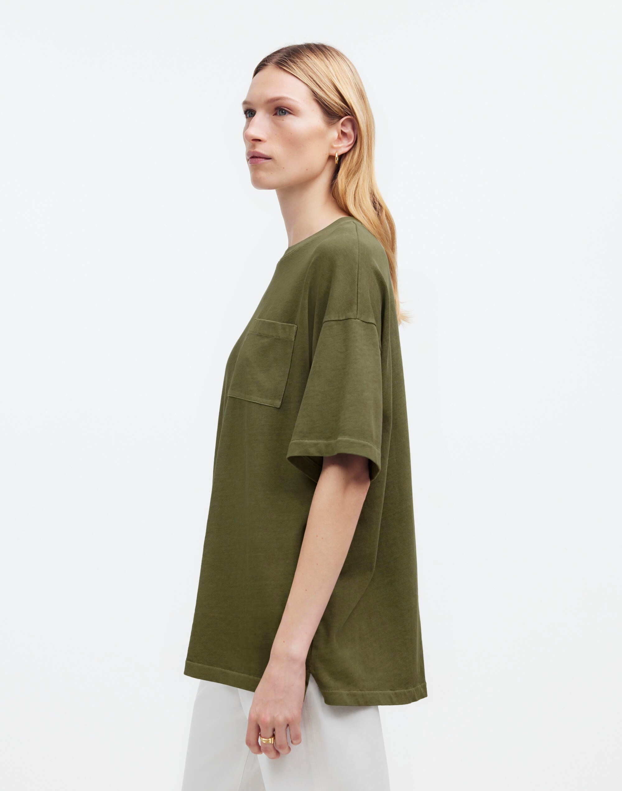 Garment-Dyed Oversized Pocket Tee