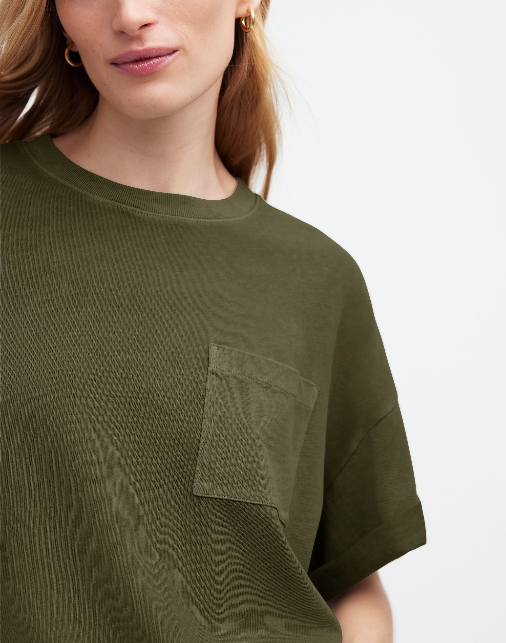 Garment-Dyed Oversized Pocket Tee