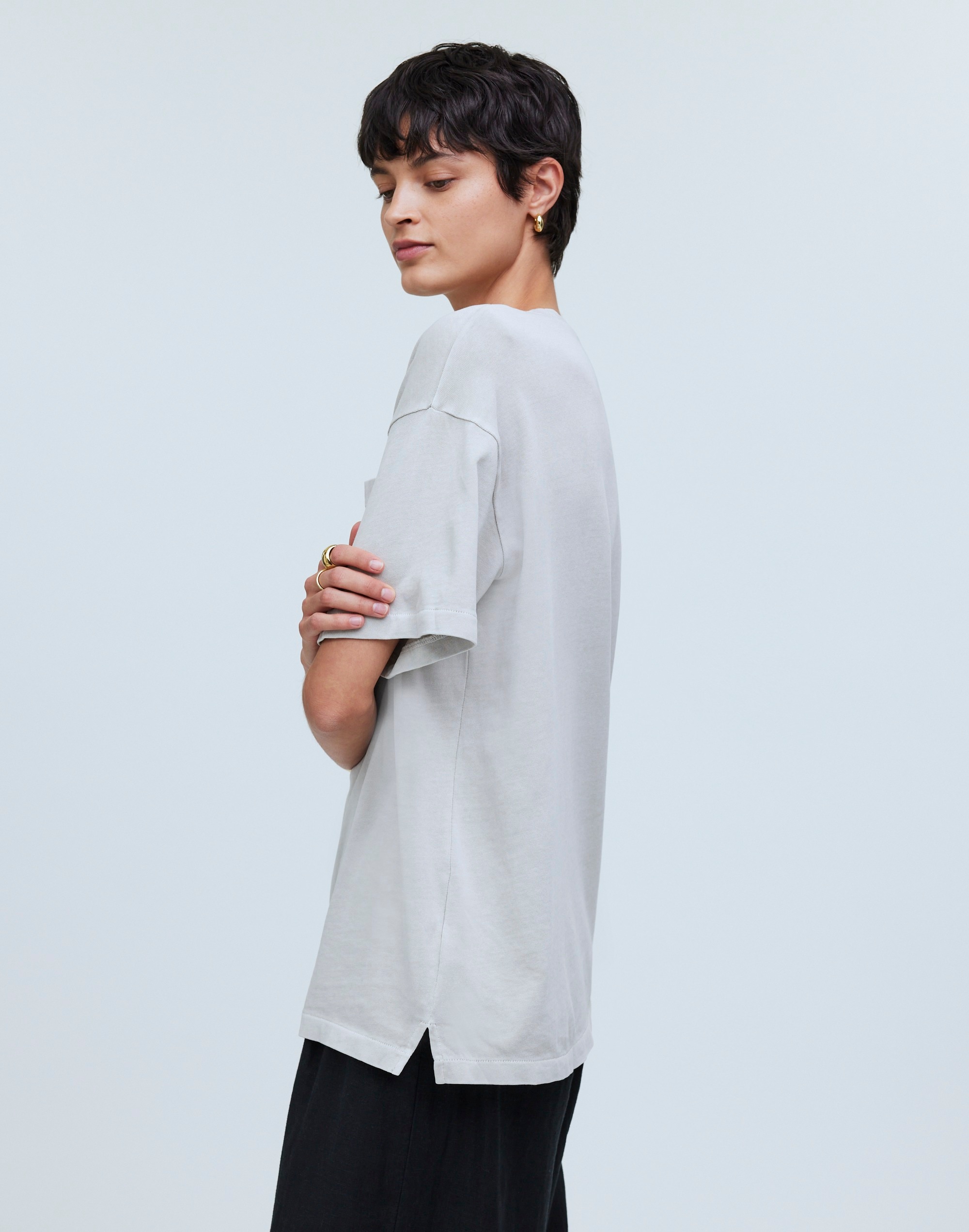Garment-Dyed Oversized Pocket Tee