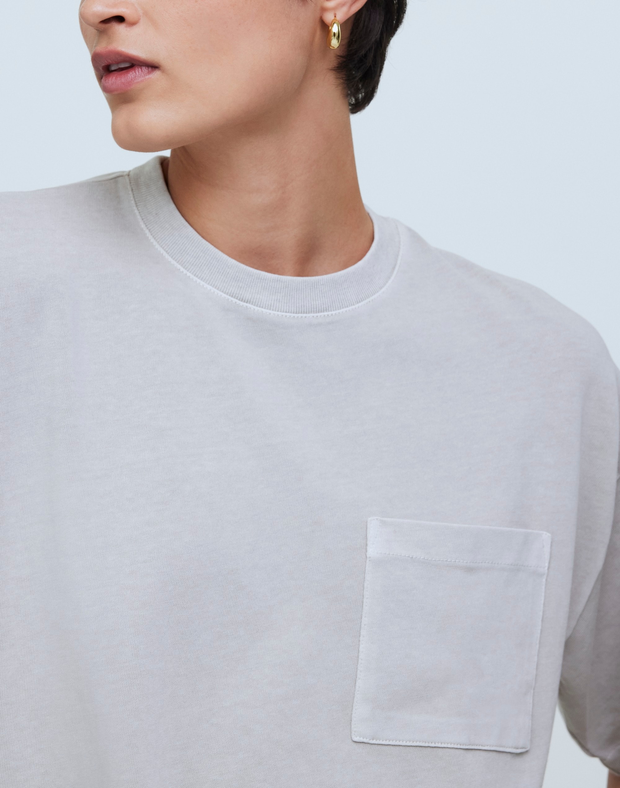Garment-Dyed Oversized Pocket Tee