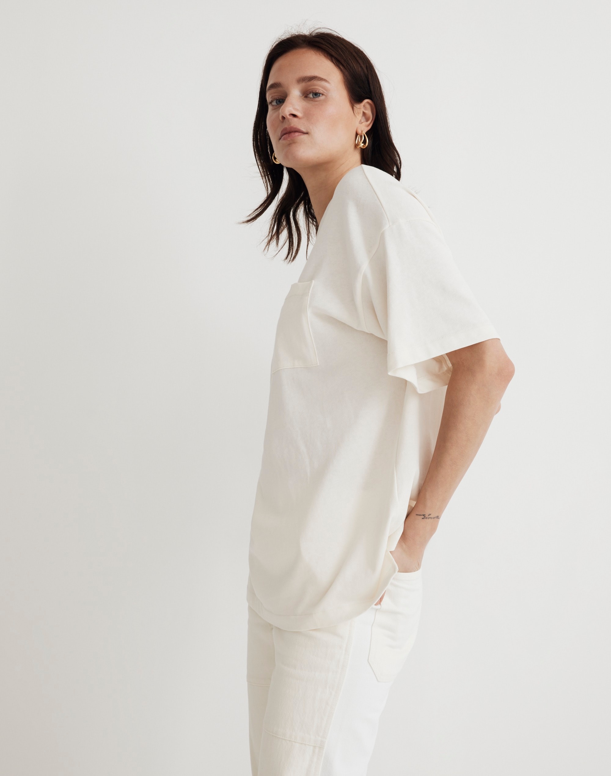 Garment-Dyed Oversized Pocket Tee