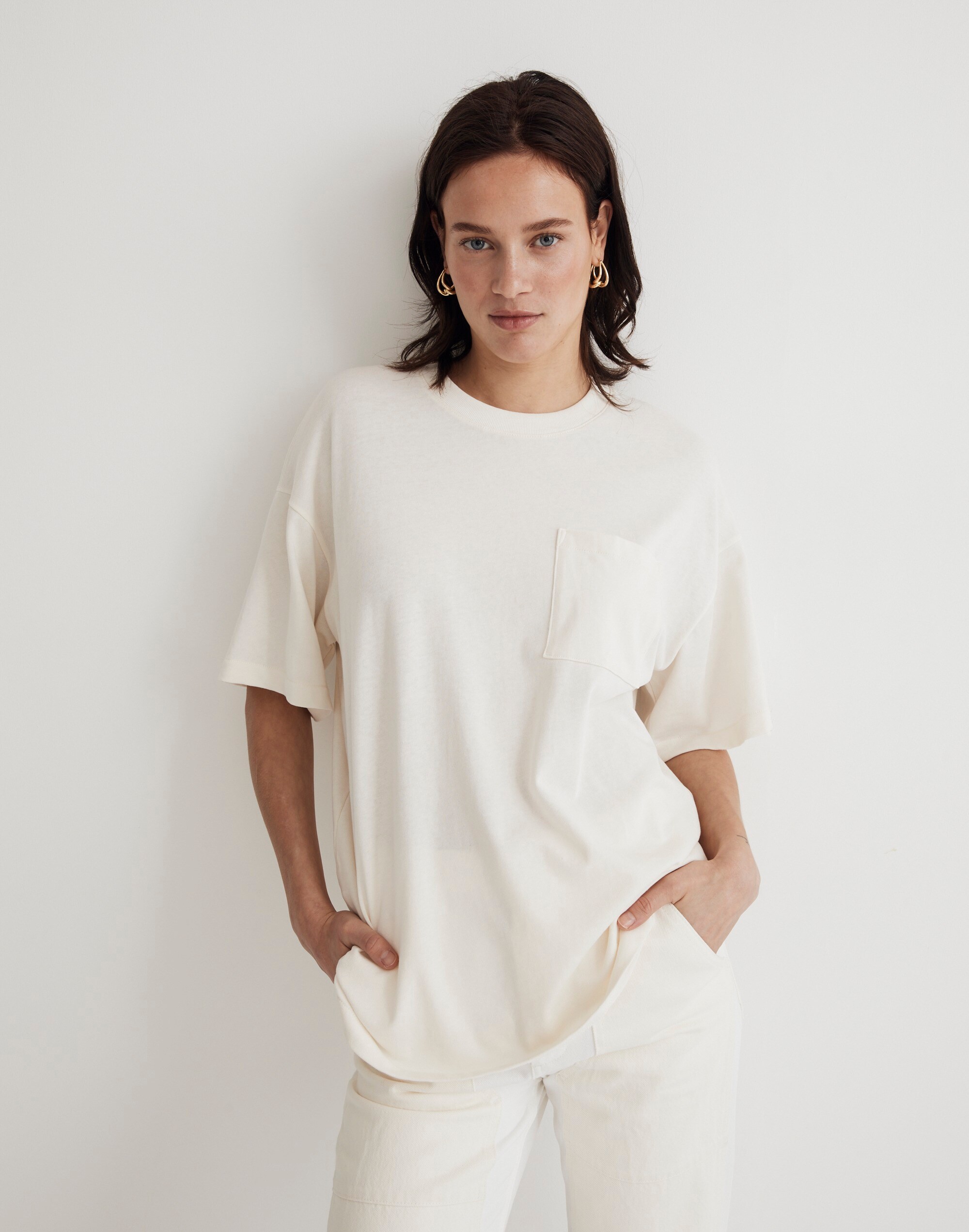 Garment-Dyed Oversized Pocket Tee