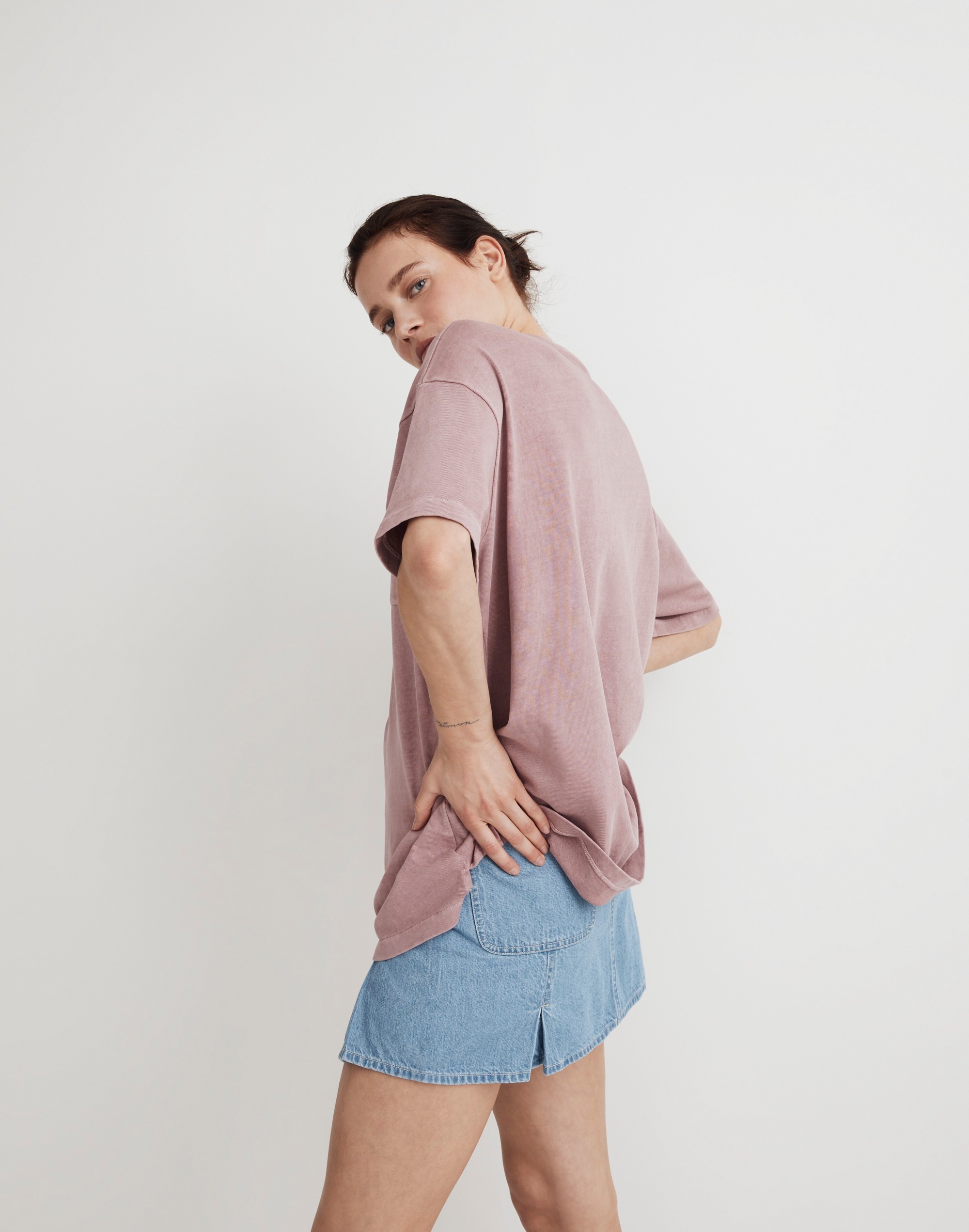 Garment-Dyed Oversized Pocket Tee