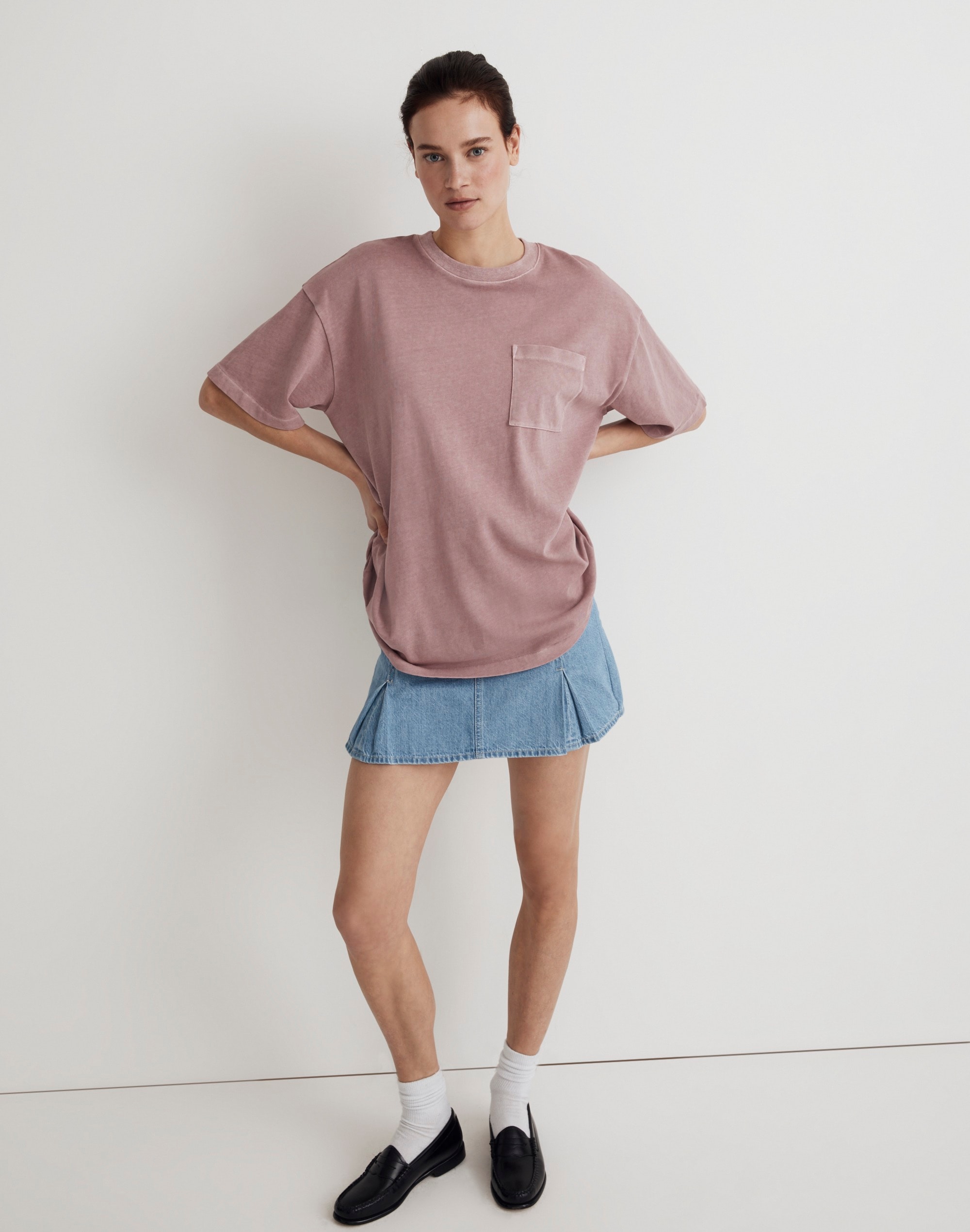 Garment-Dyed Oversized Pocket Tee