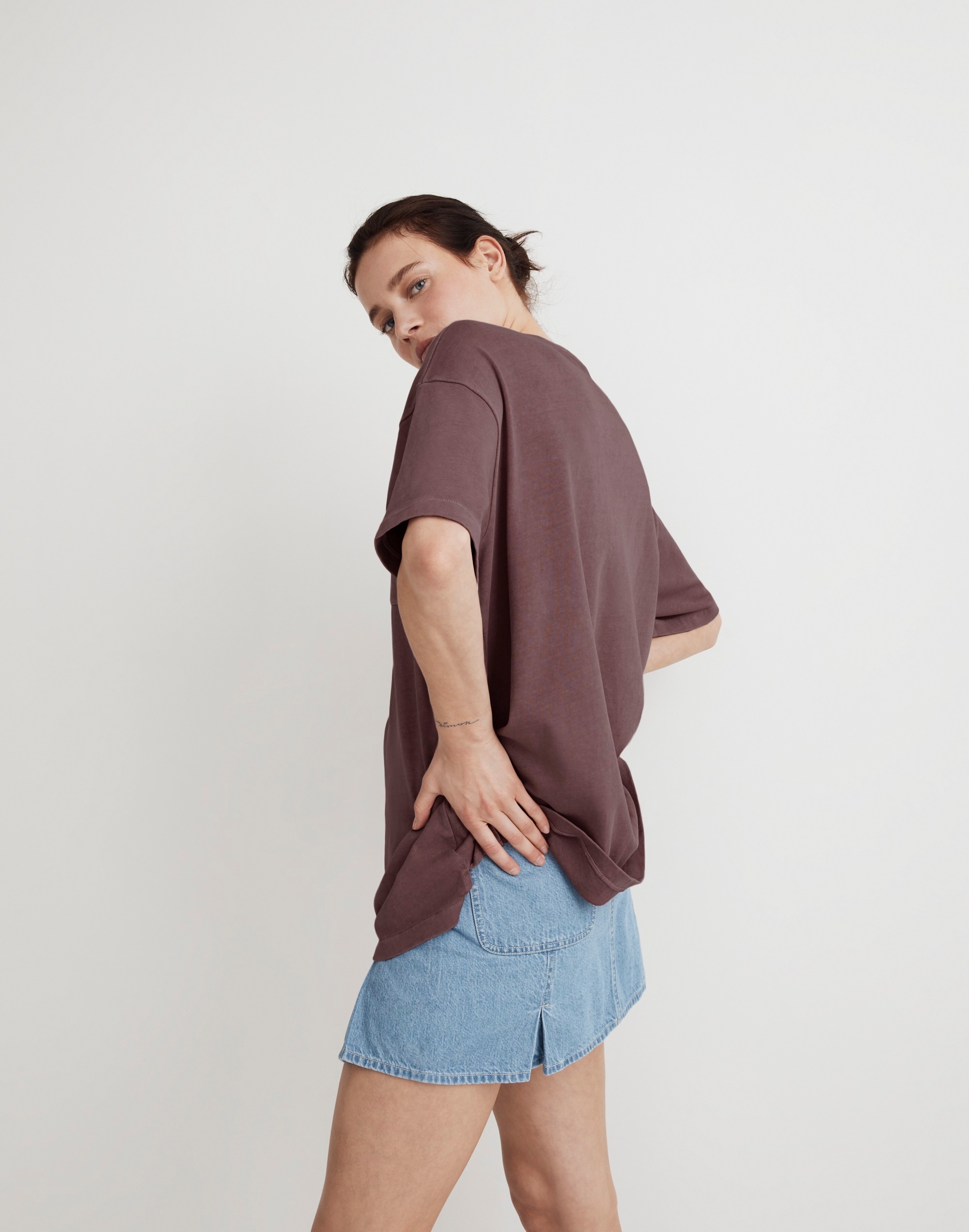 Garment-Dyed Oversized Pocket Tee