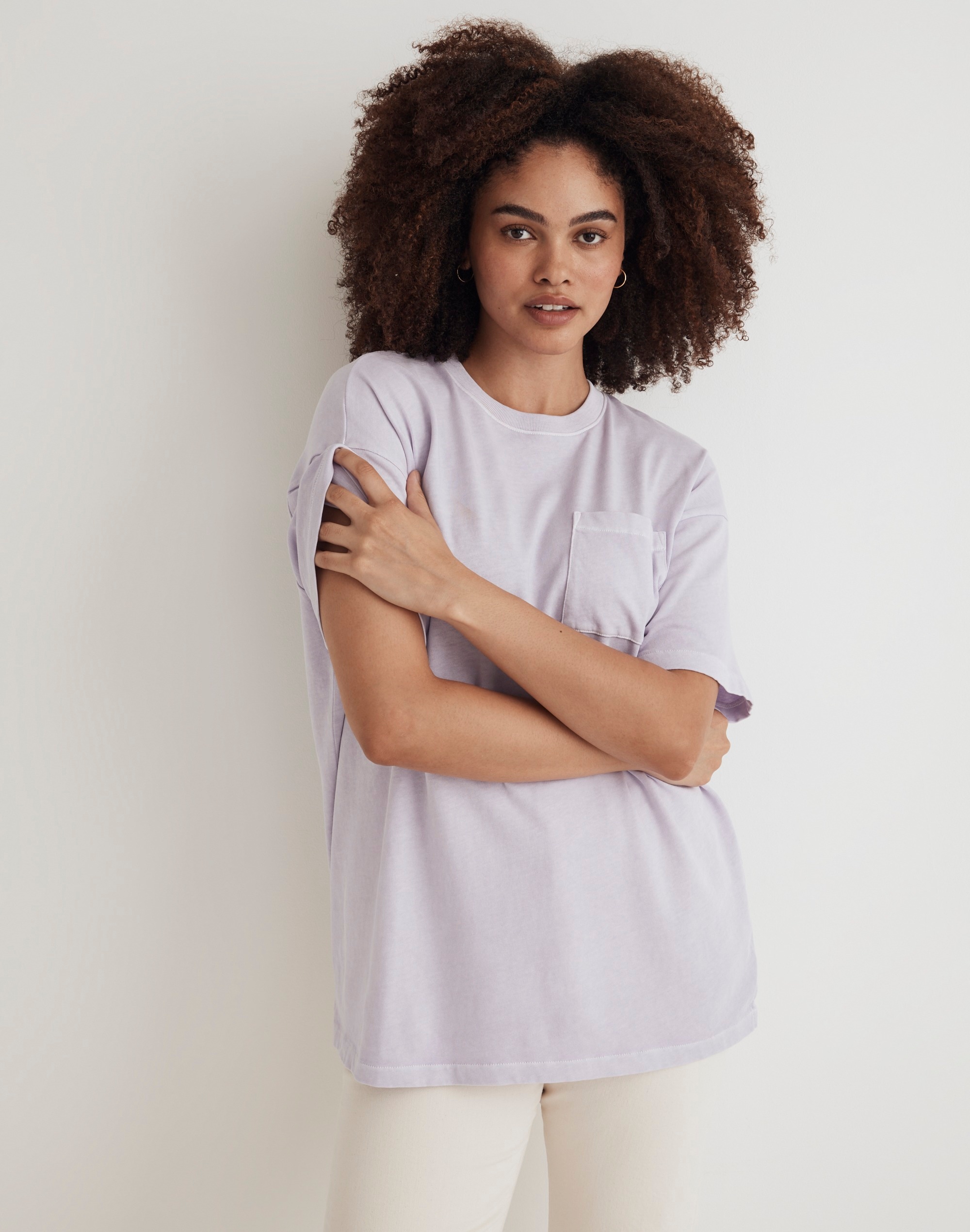 Garment-Dyed Oversized Pocket Tee