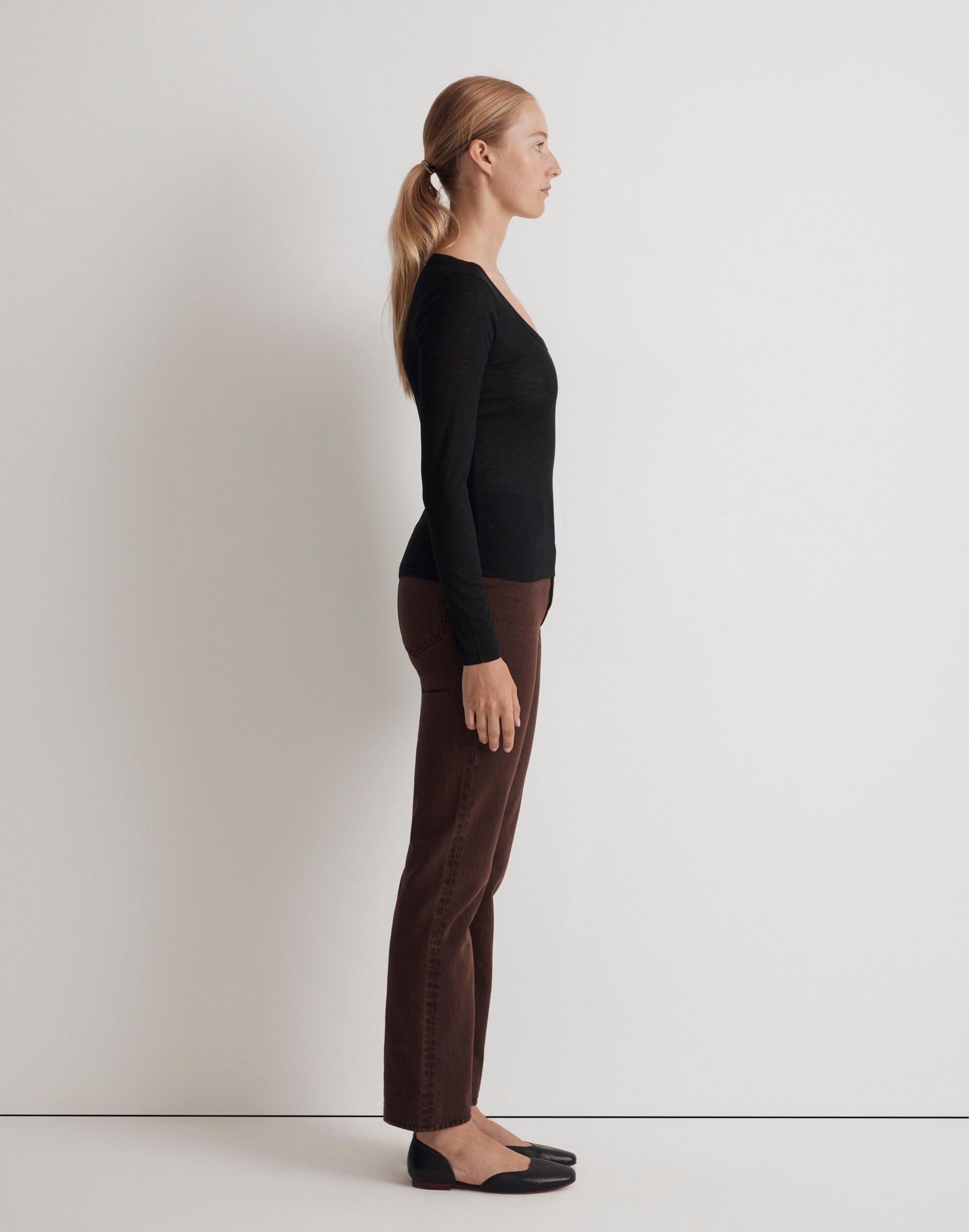 Semi-Sheer Scoopneck Tee