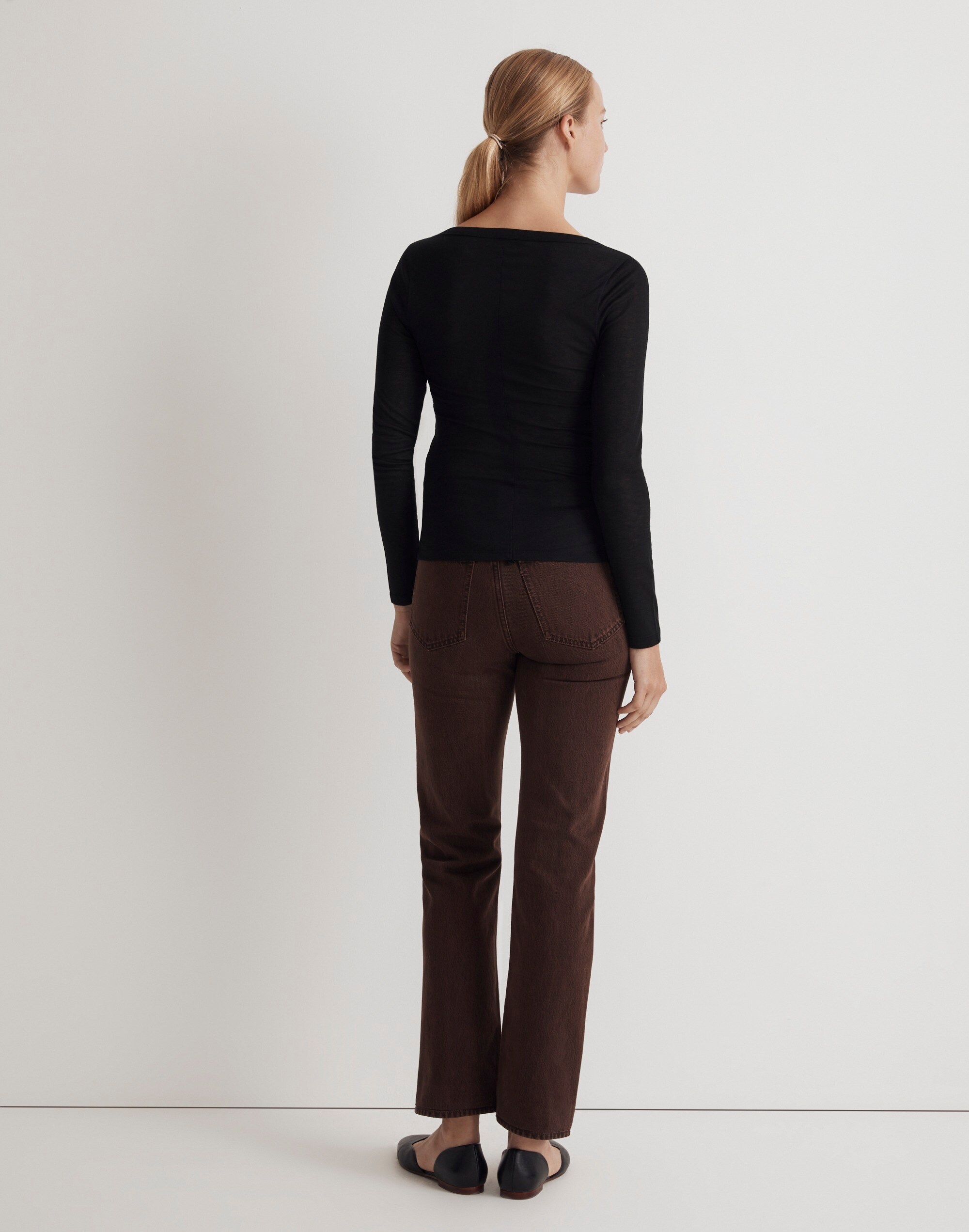 Semi-Sheer Scoopneck Tee