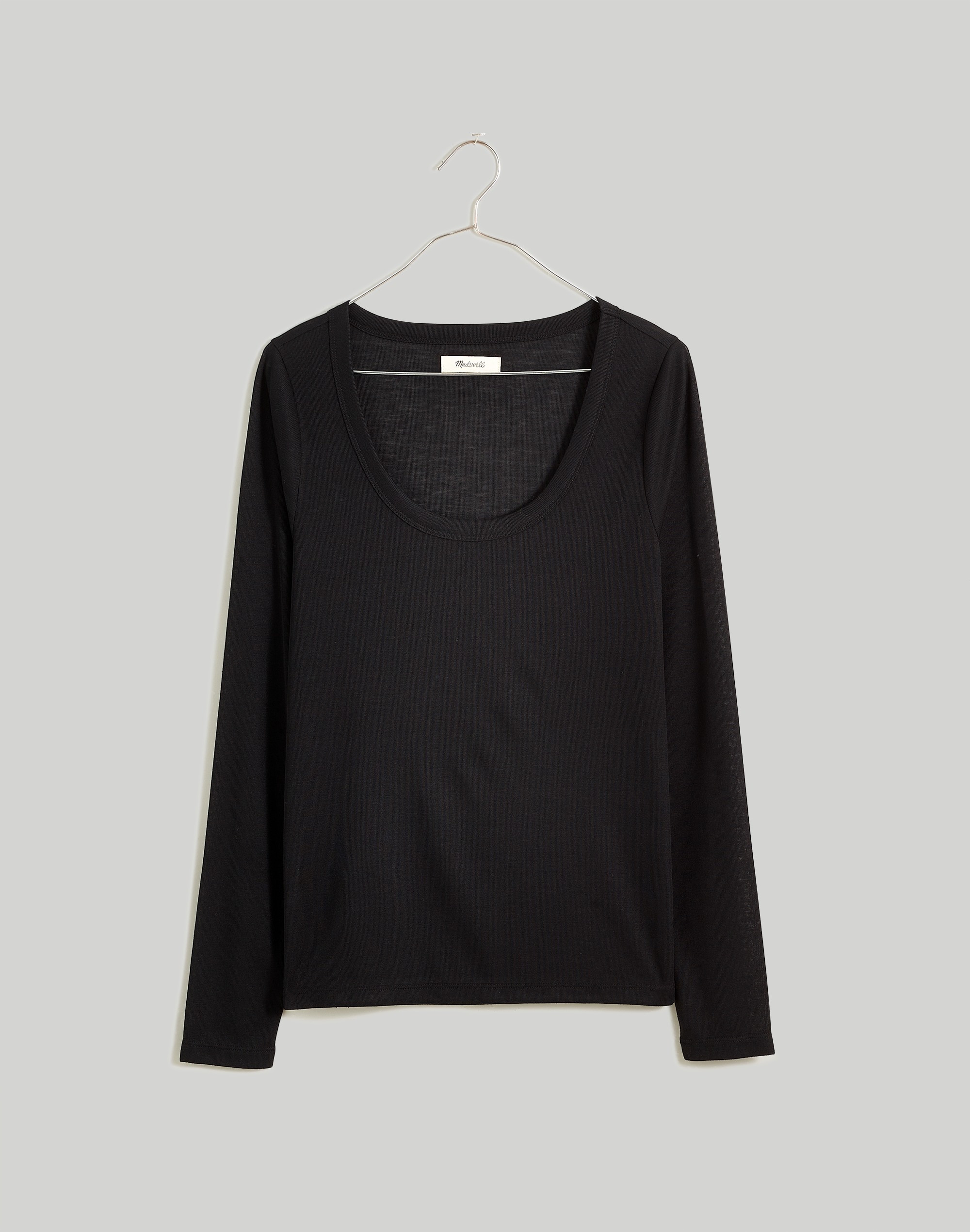 Semi-Sheer Scoopneck Tee