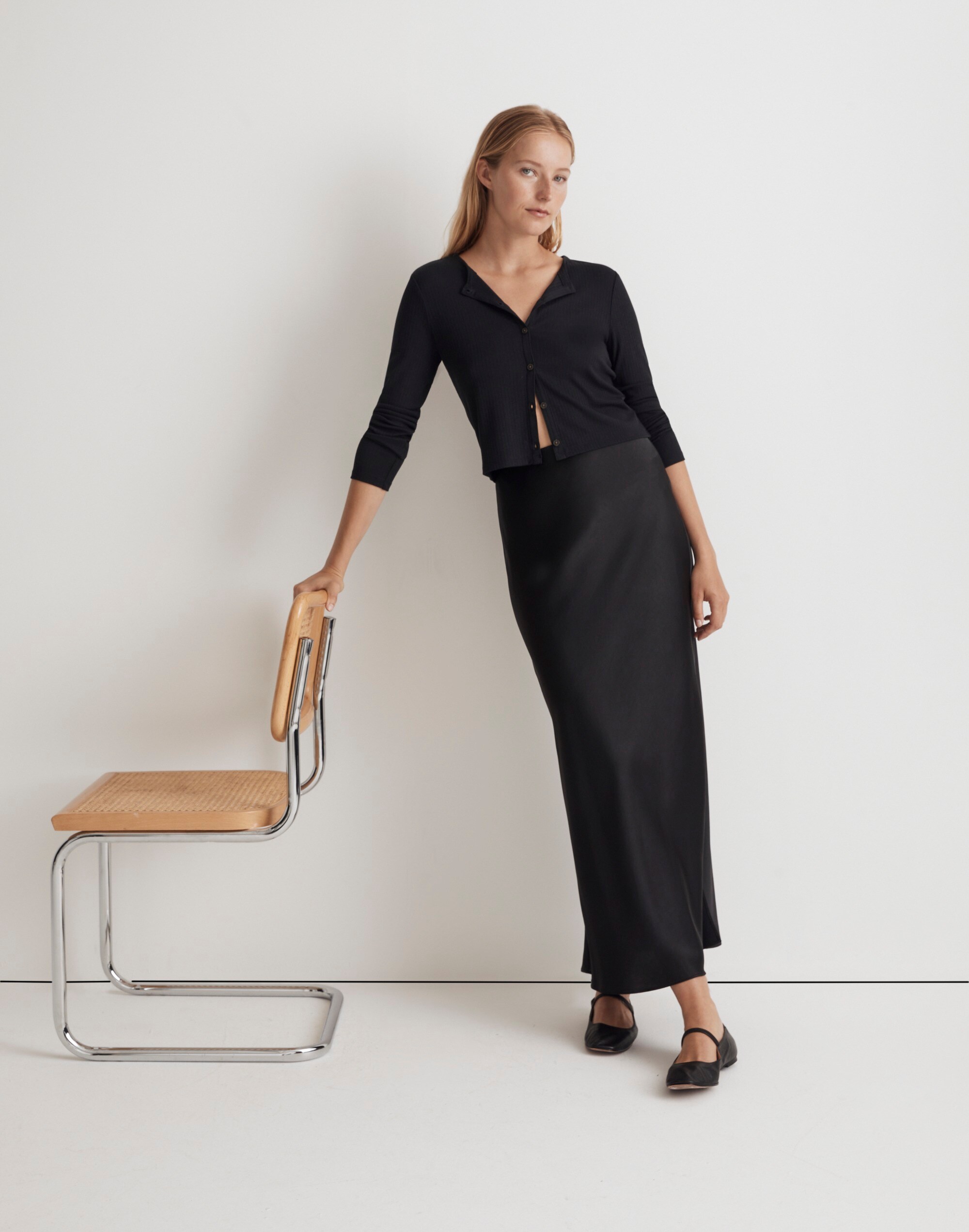 Ribbed Crewneck Cardigan