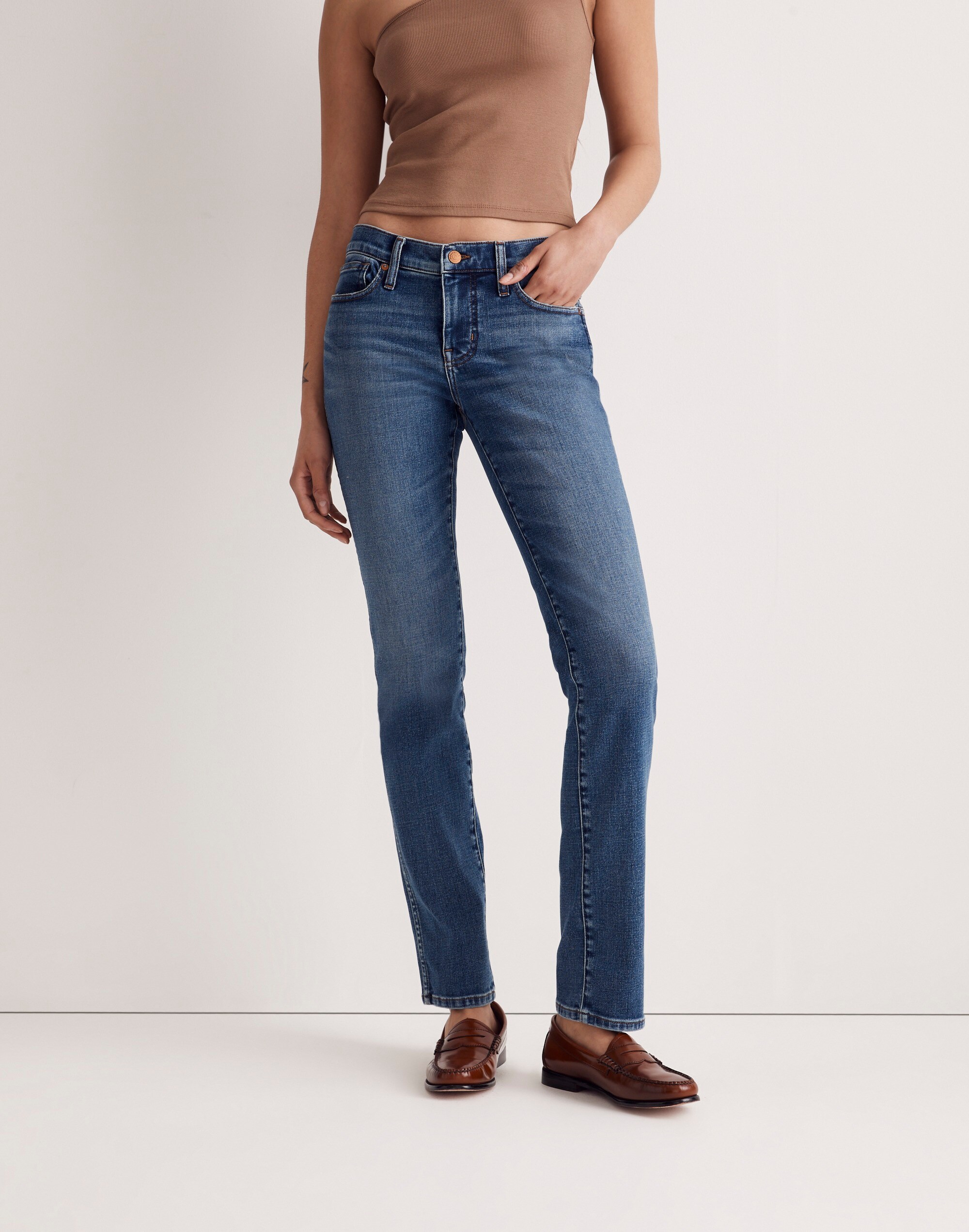 Low-Rise Stovepipe Jeans