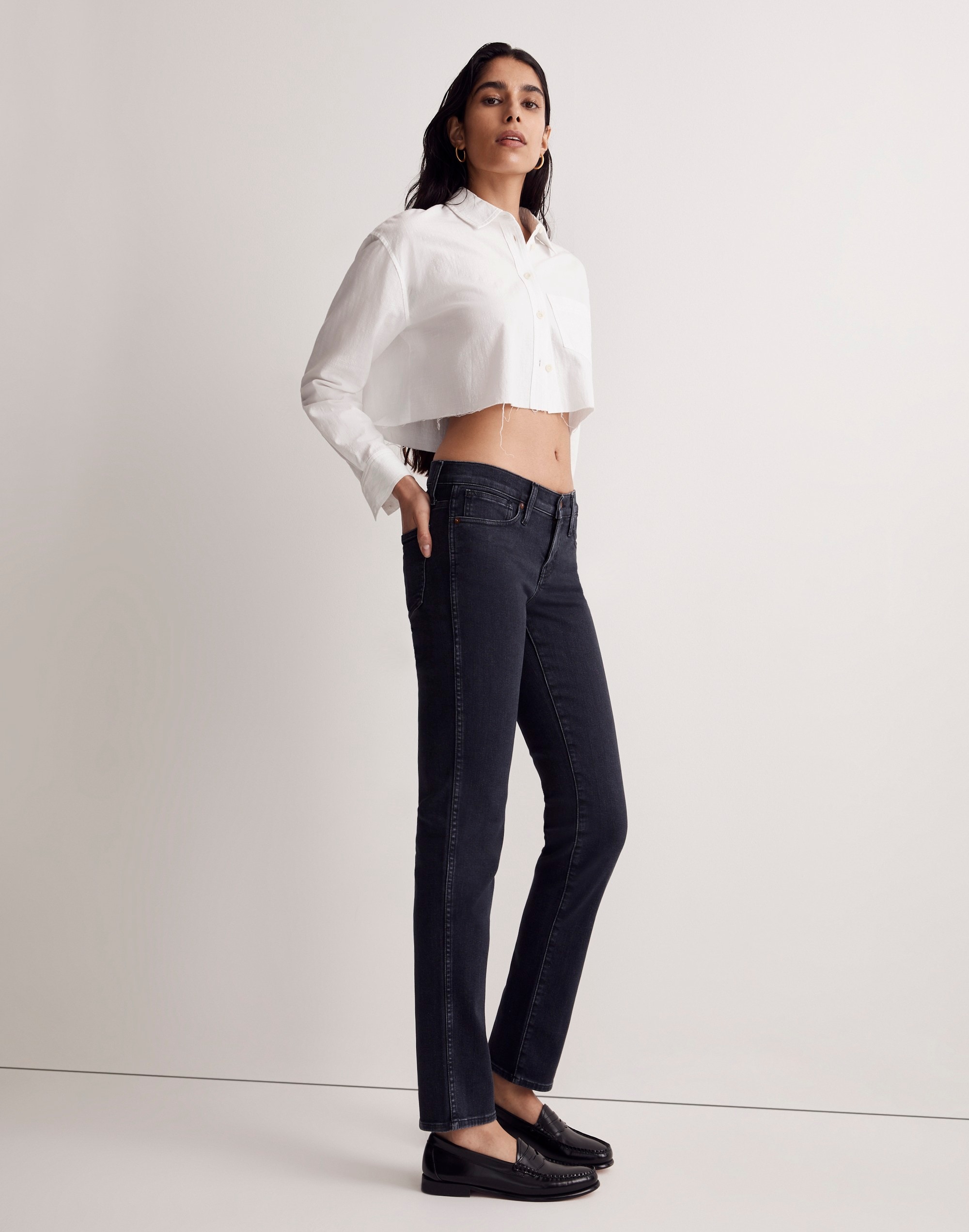Low-Rise Stovepipe Jeans