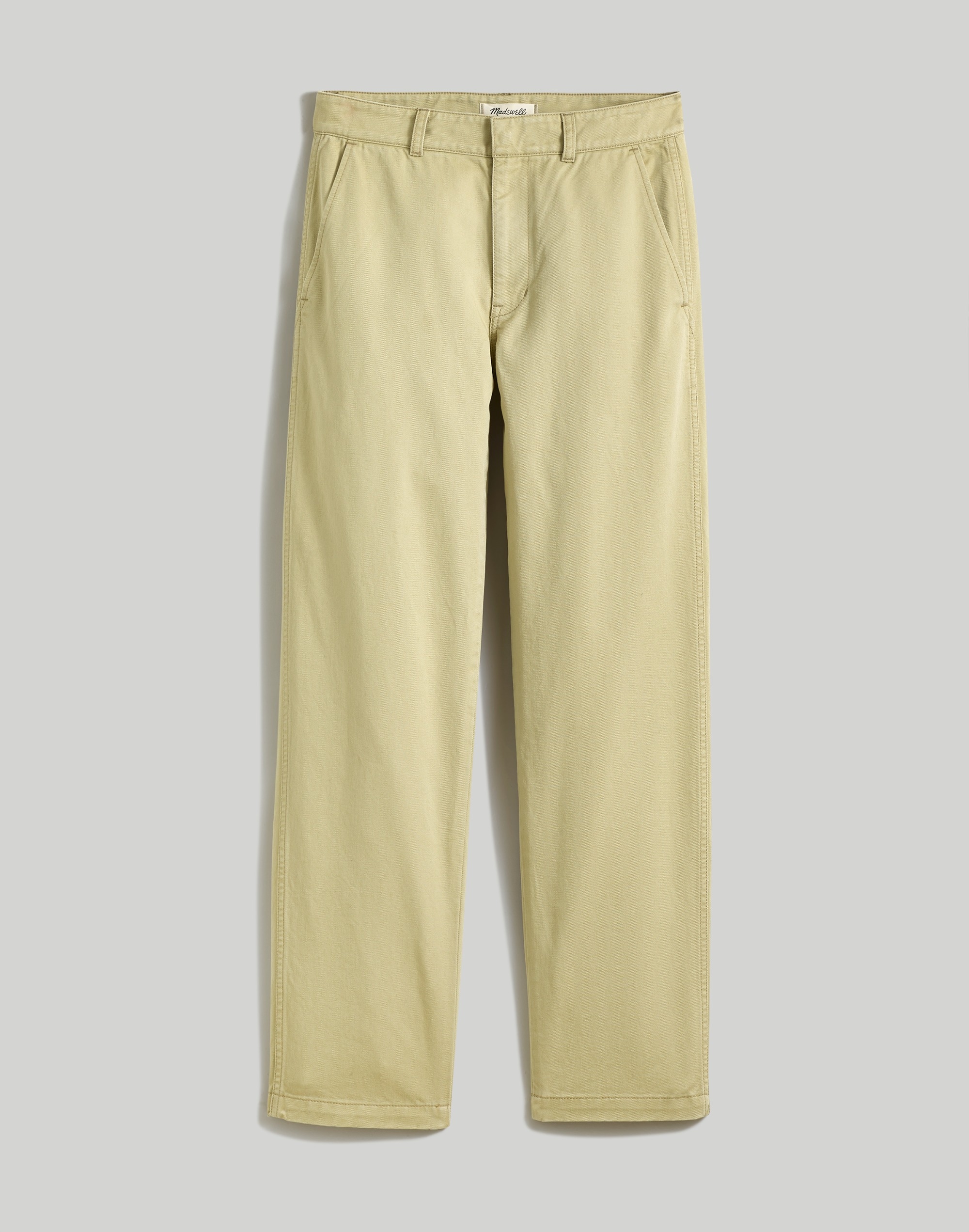 Low-Slung Straight Chino Pants