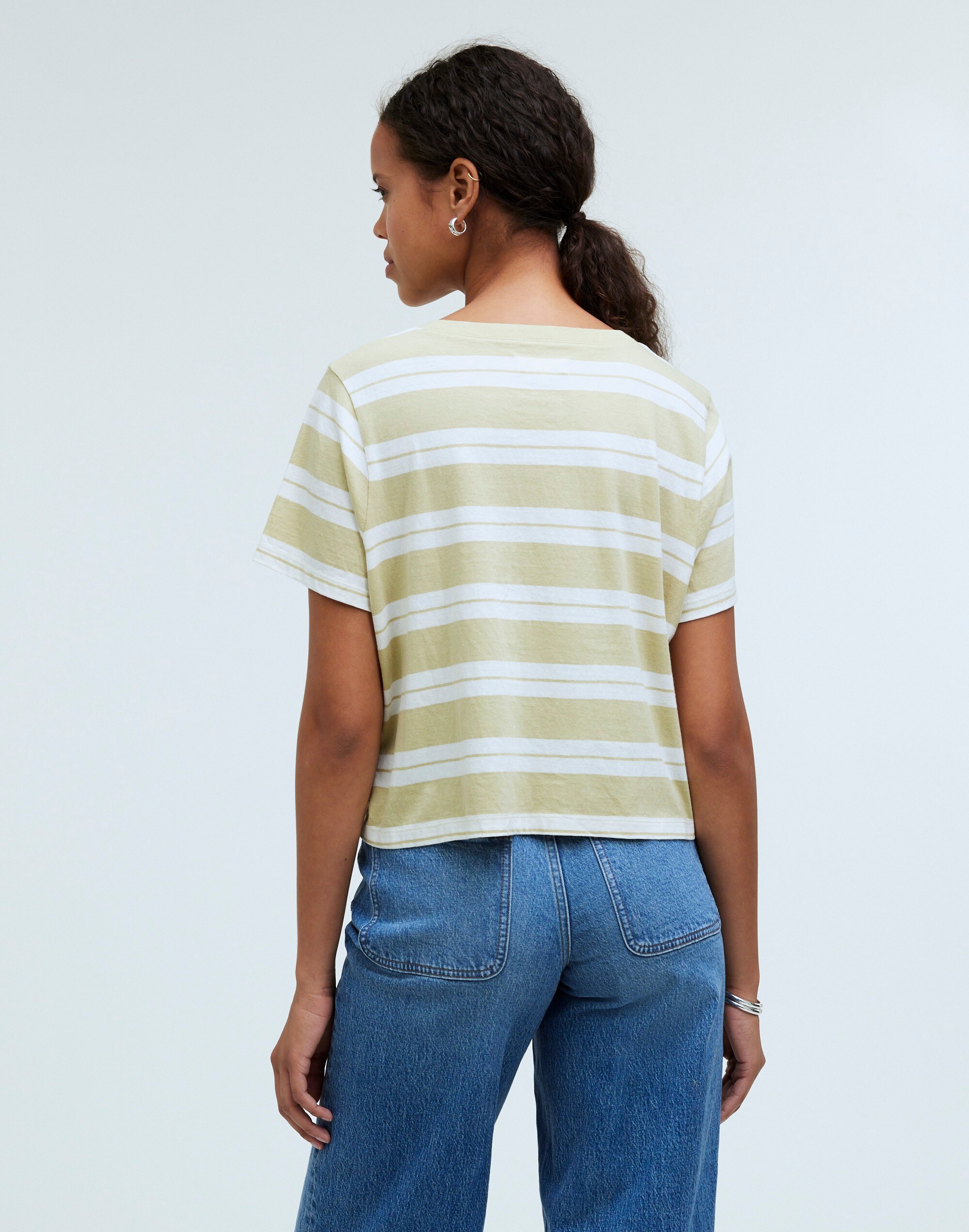 Softfade Cotton Boxy-Crop Tee