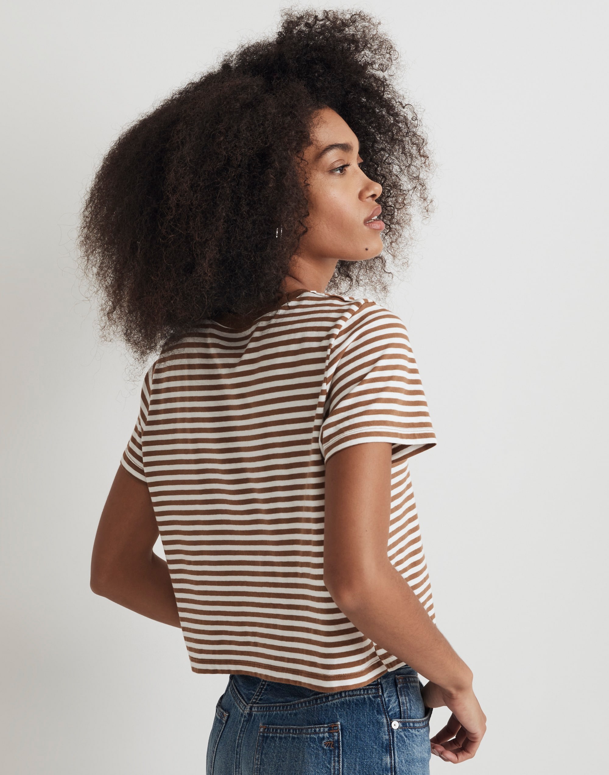 Softfade Cotton Boxy-Crop Tee