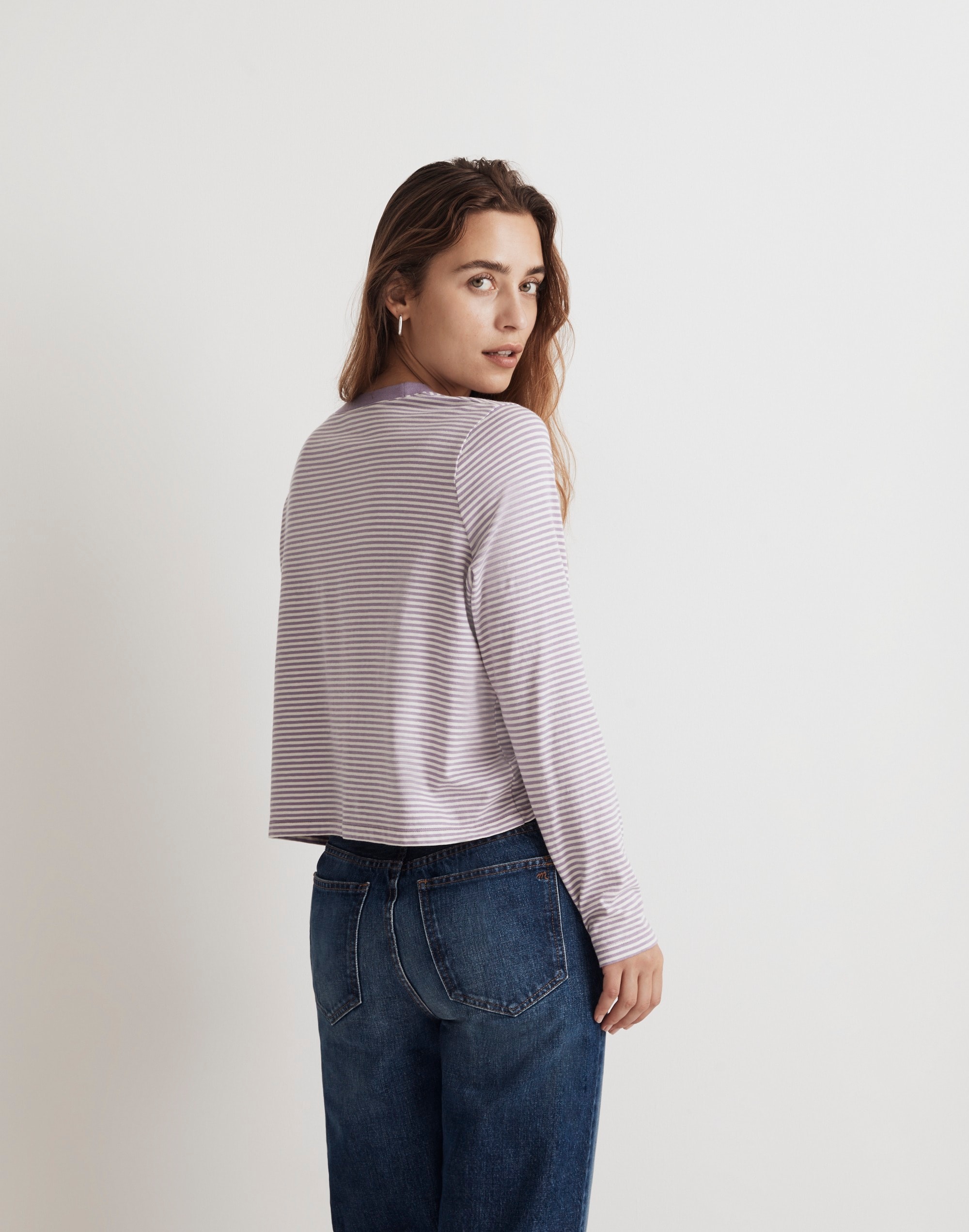 Softfade Cotton Boxy-Crop Tee