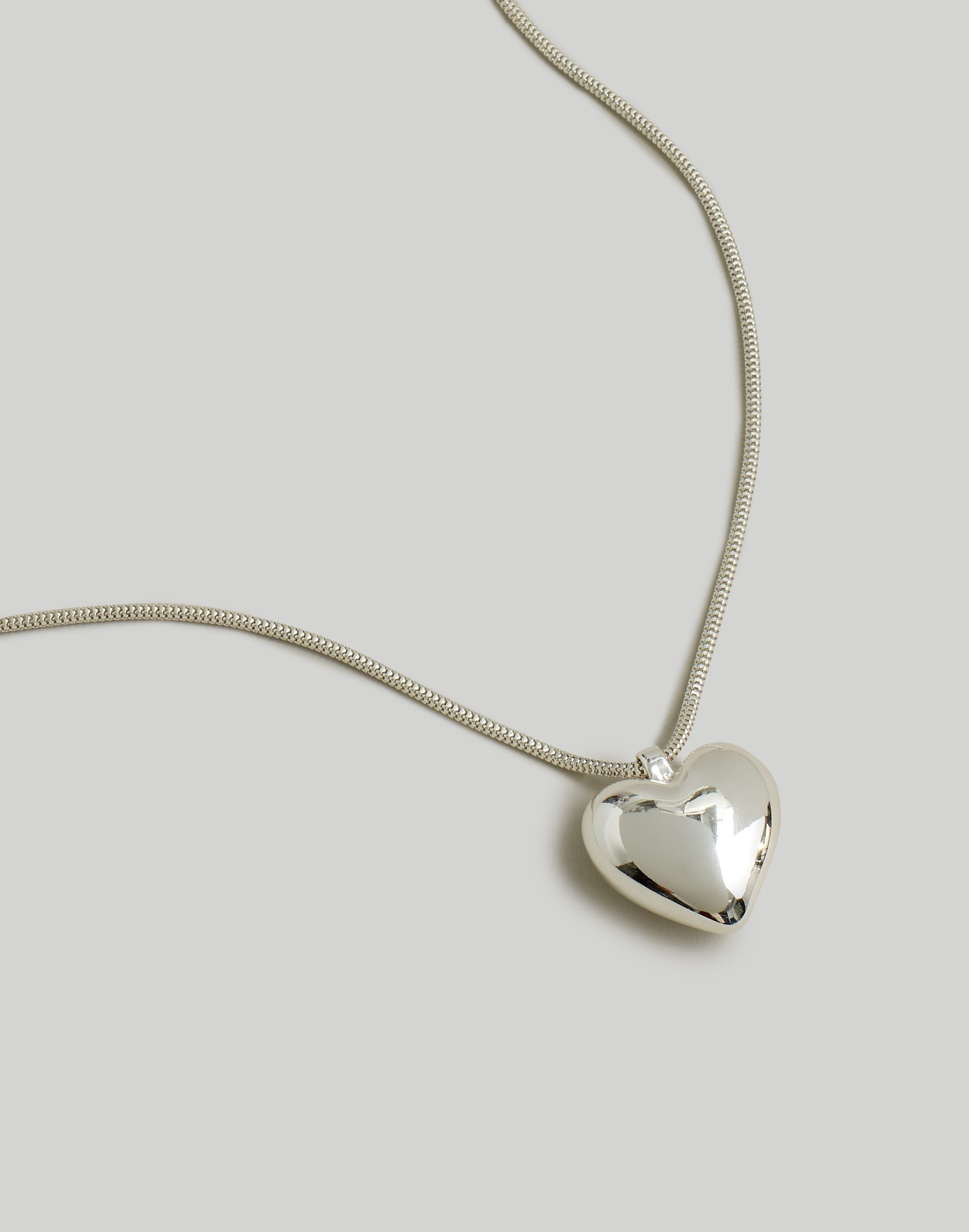 Puffy Heart Pendant Necklace