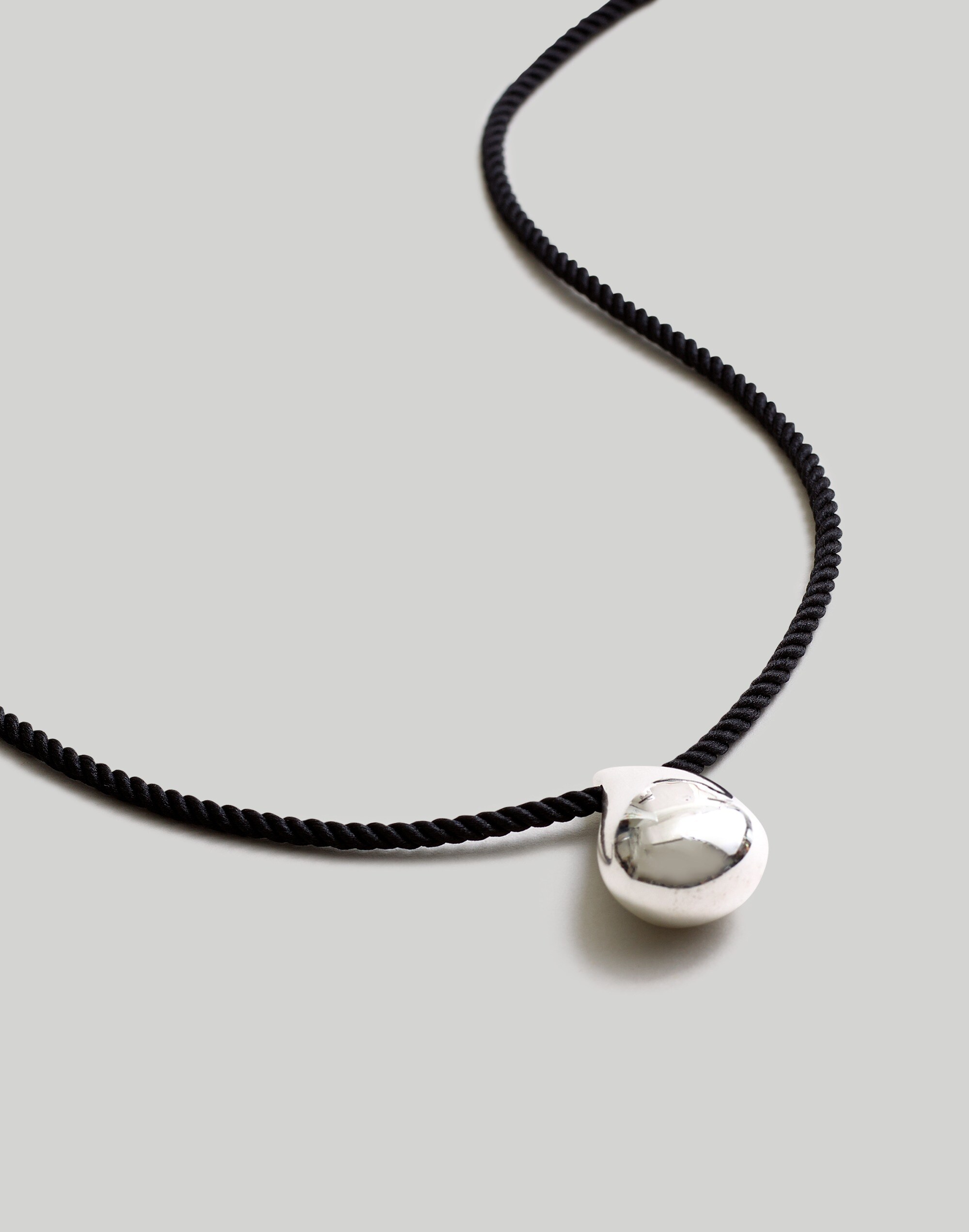 Puffy Teardrop Cord Choker Necklace Alternate Image 1