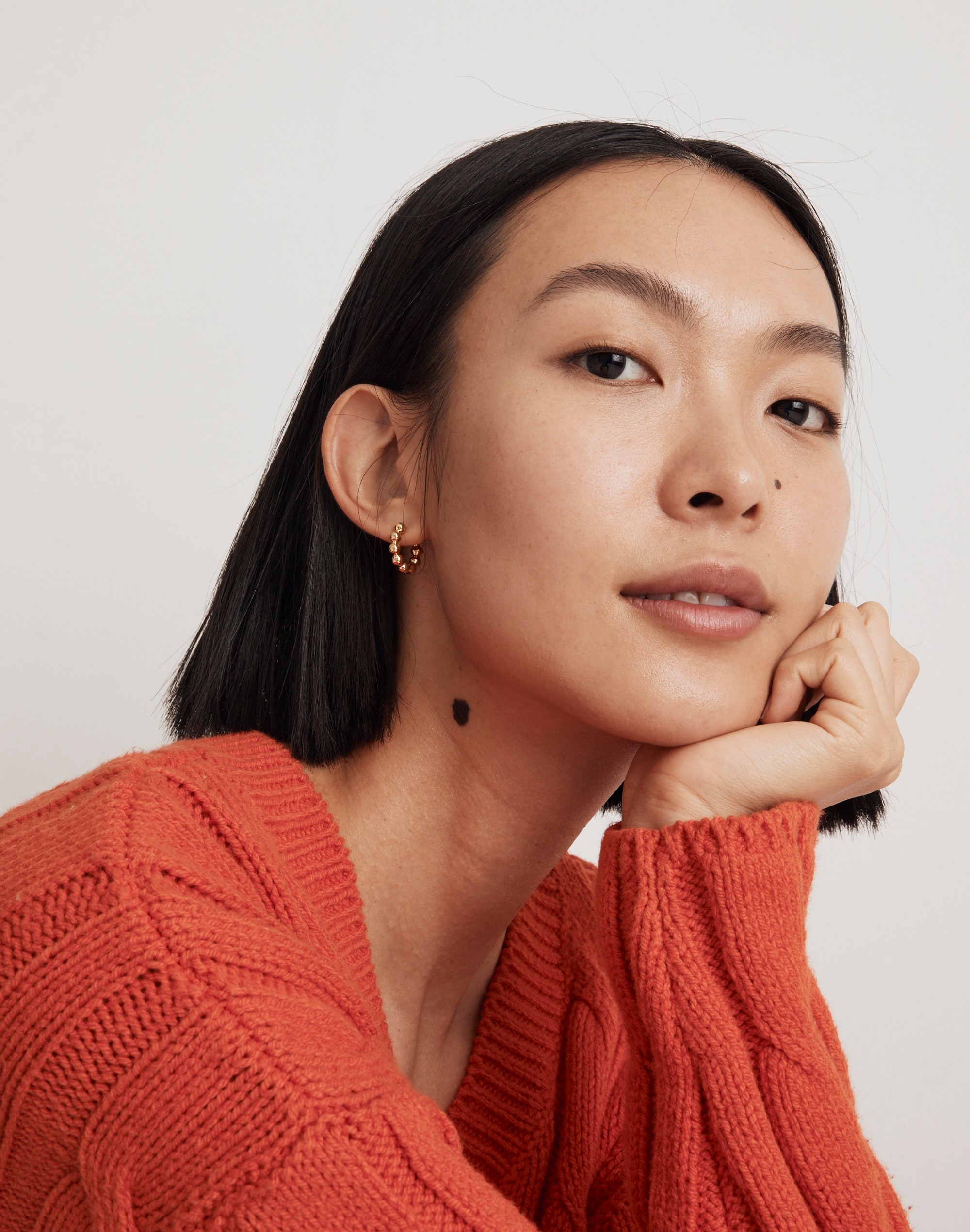 Bubble Ball Huggie Hoop Earrings