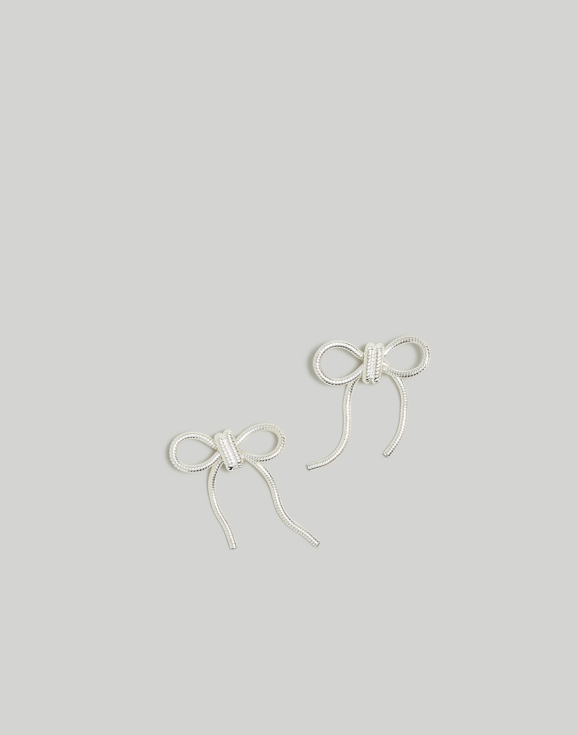 Snake Chain Bow Statement Earrings