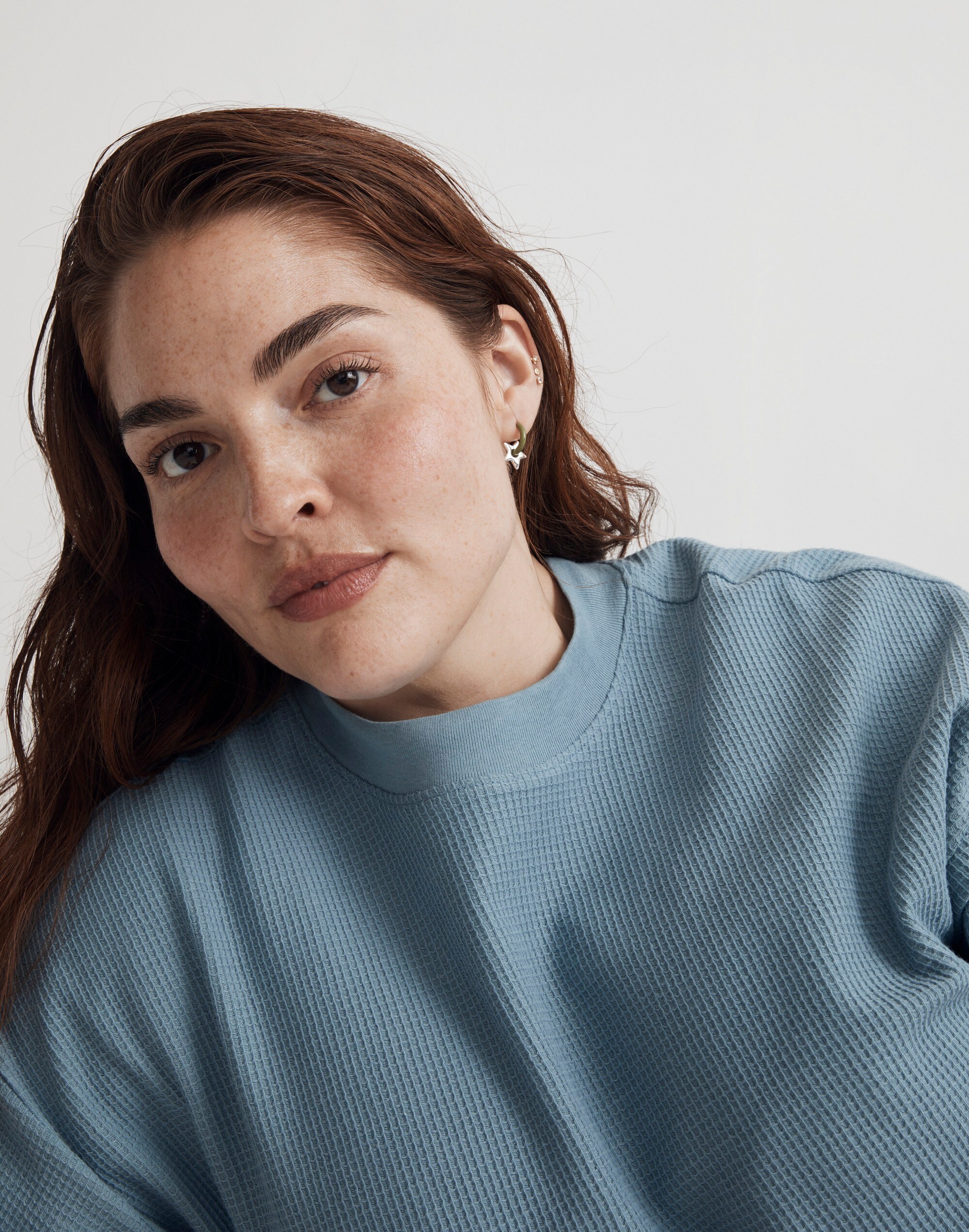 Puffy Star Huggie Hoop Earrings