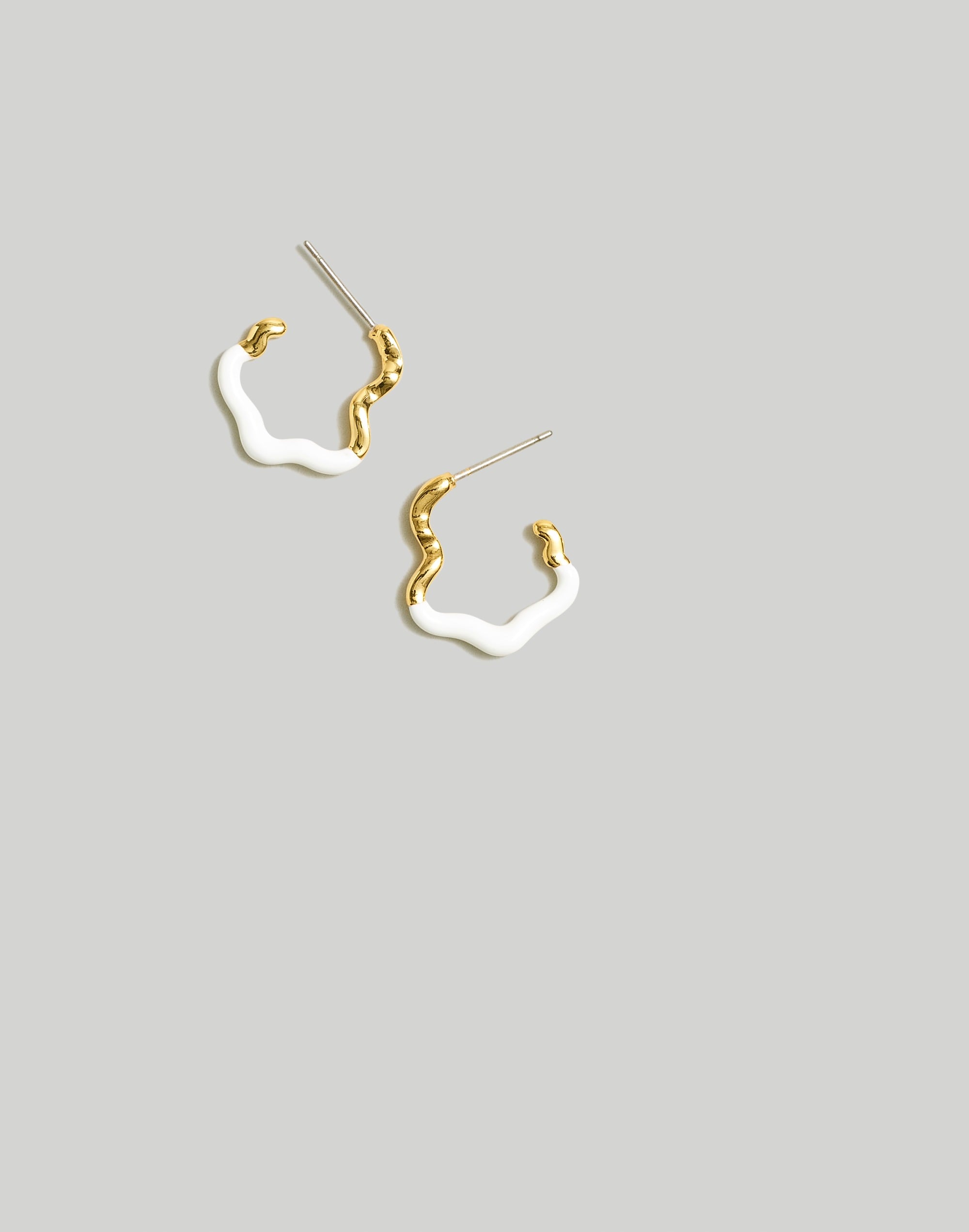 Enamel-Dipped Huggie Hoop Earrings