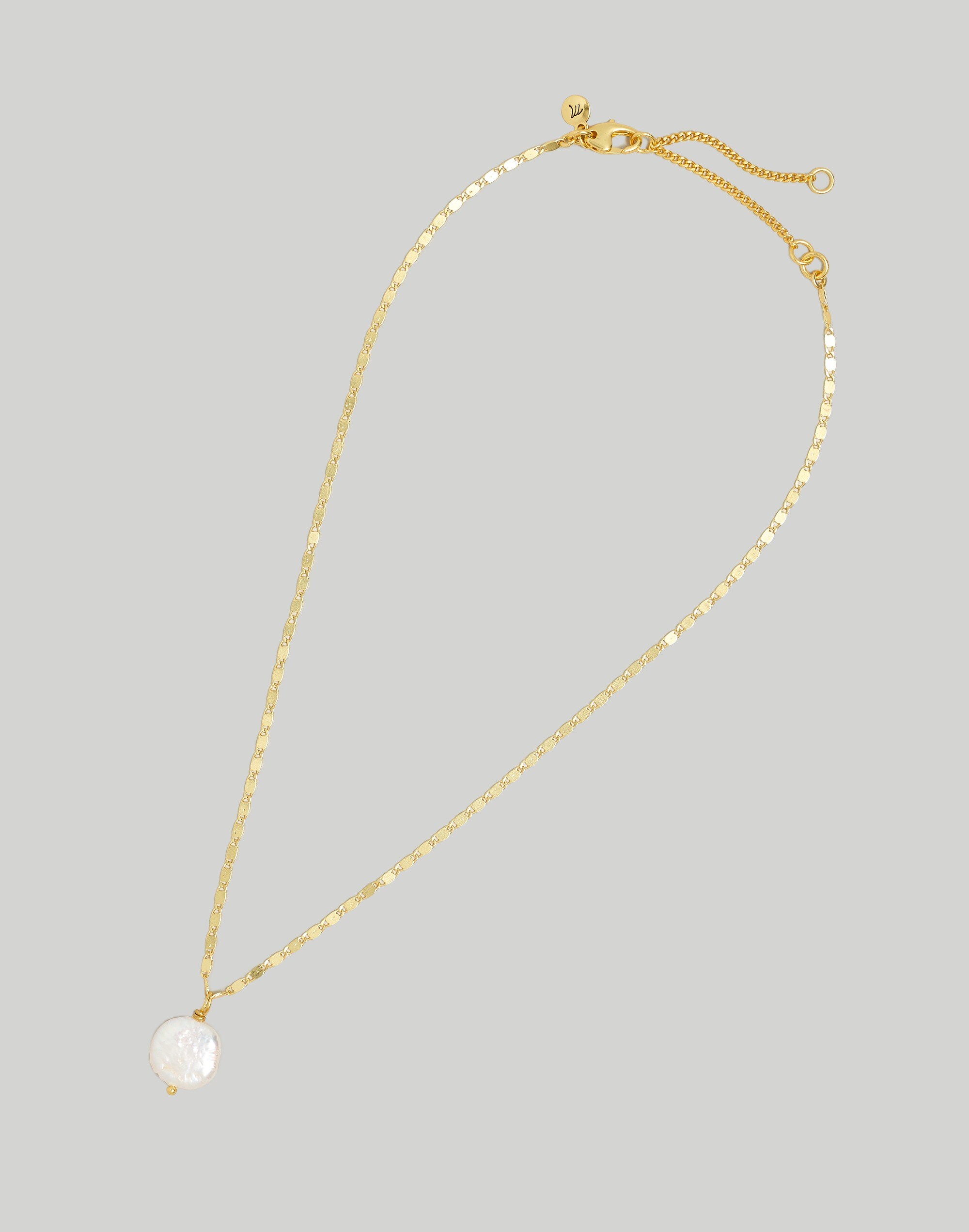 Casted Pearl Coin Necklace