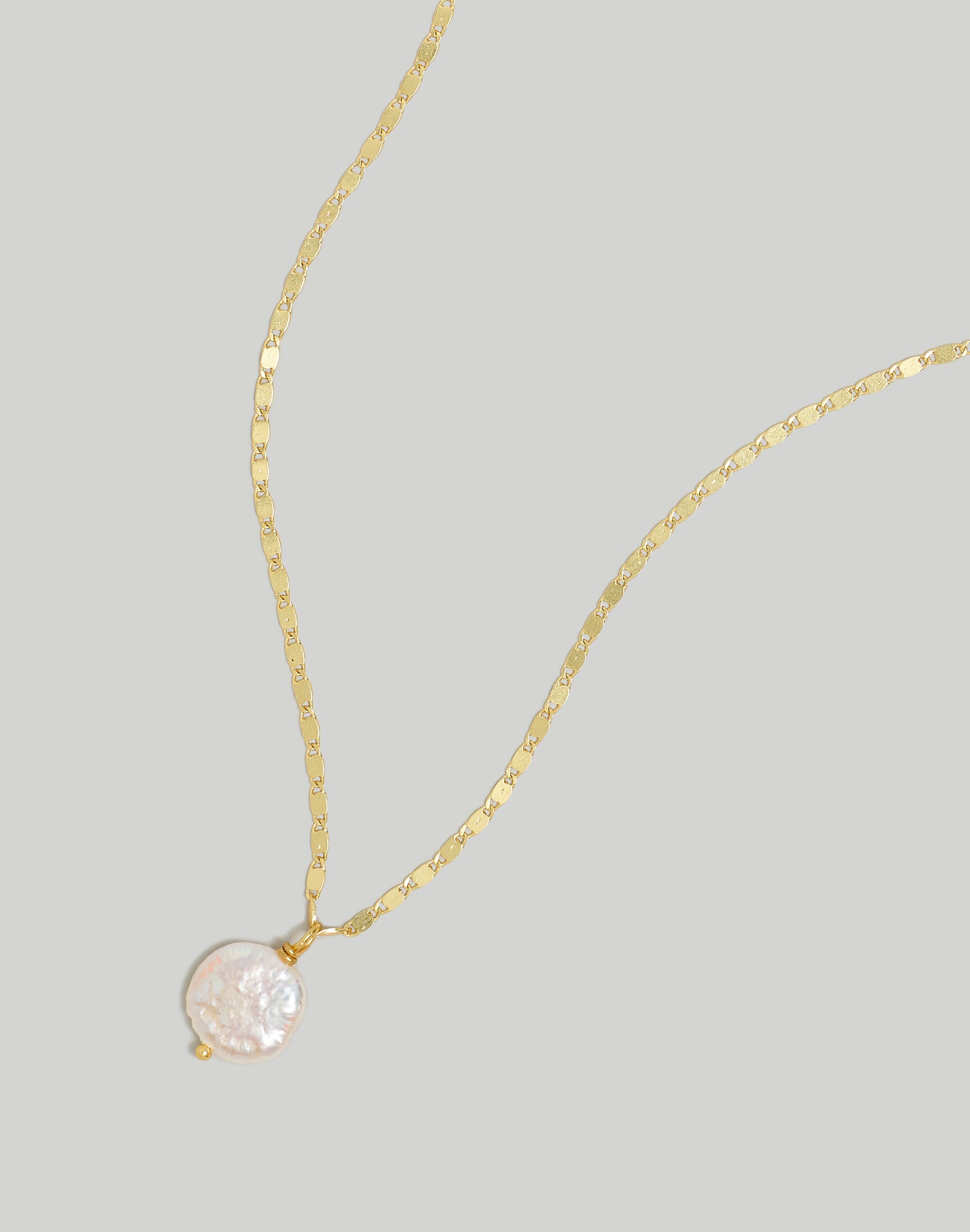 Casted Pearl Coin Necklace
