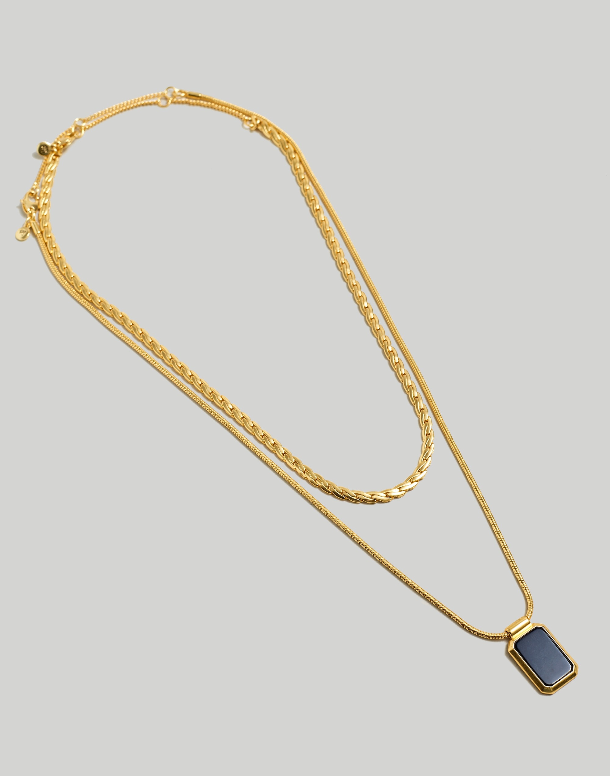 2-Piece Watch Chain Necklace Set