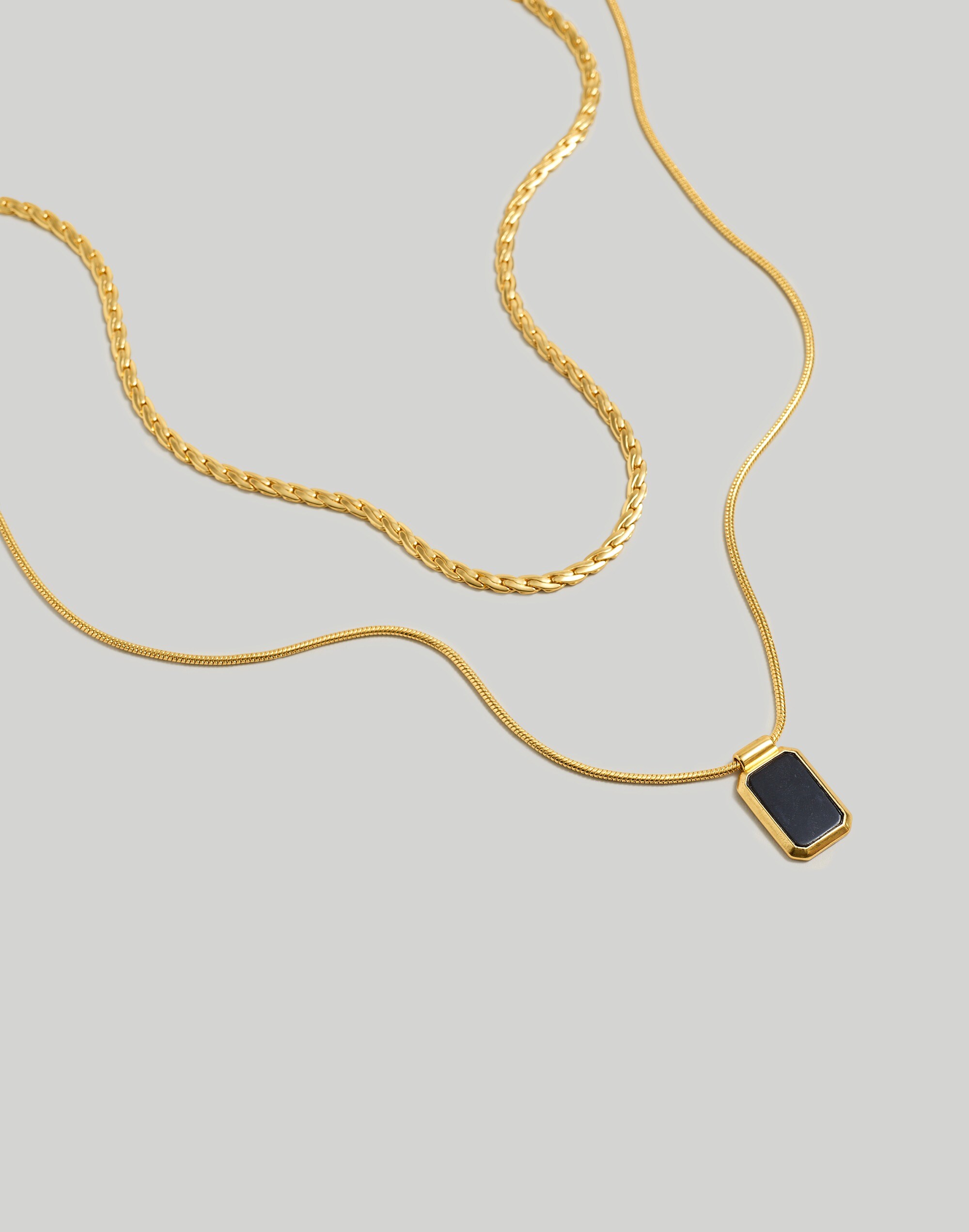 2-piece watch chain necklace set