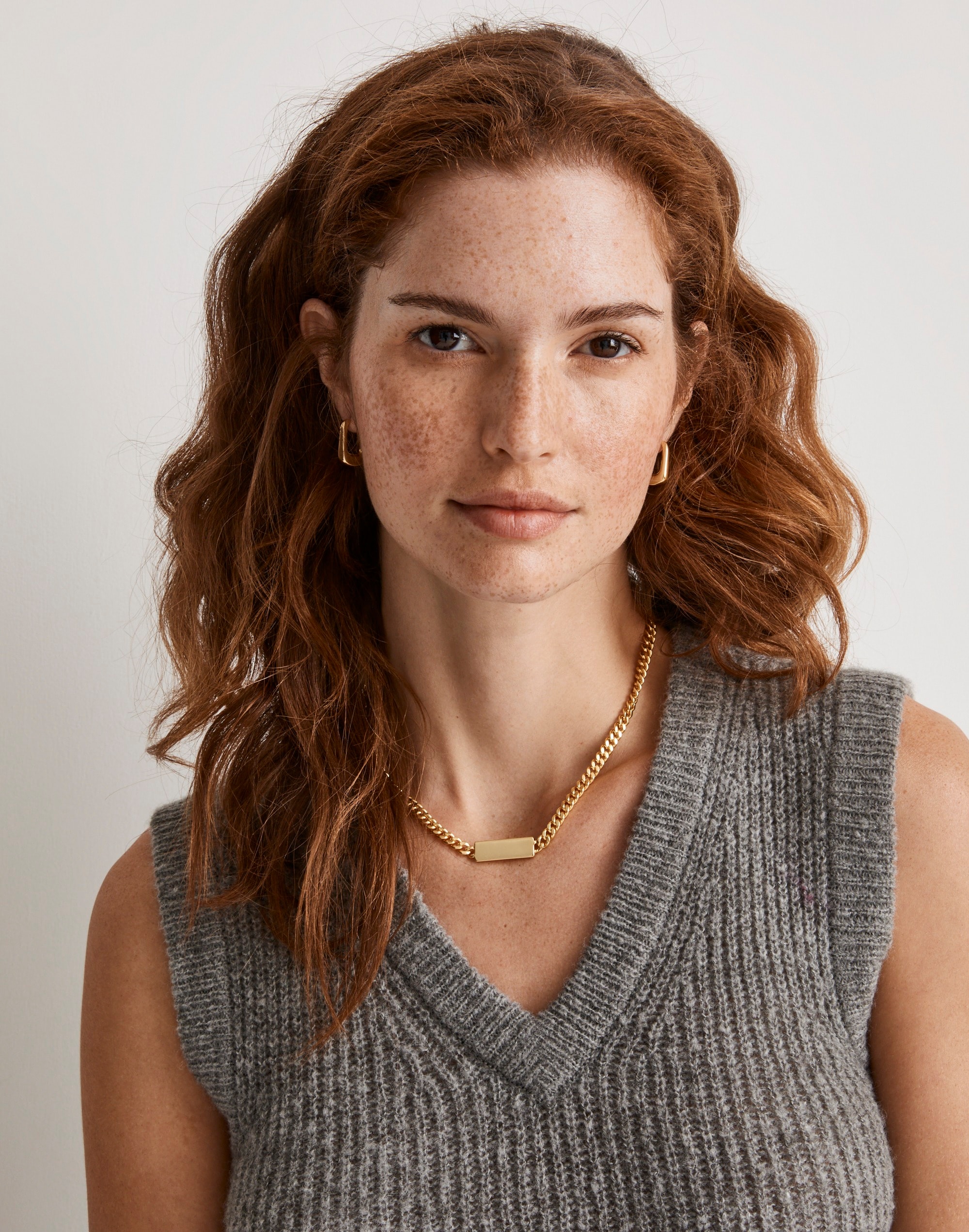 Chunky Bar Chain Necklace