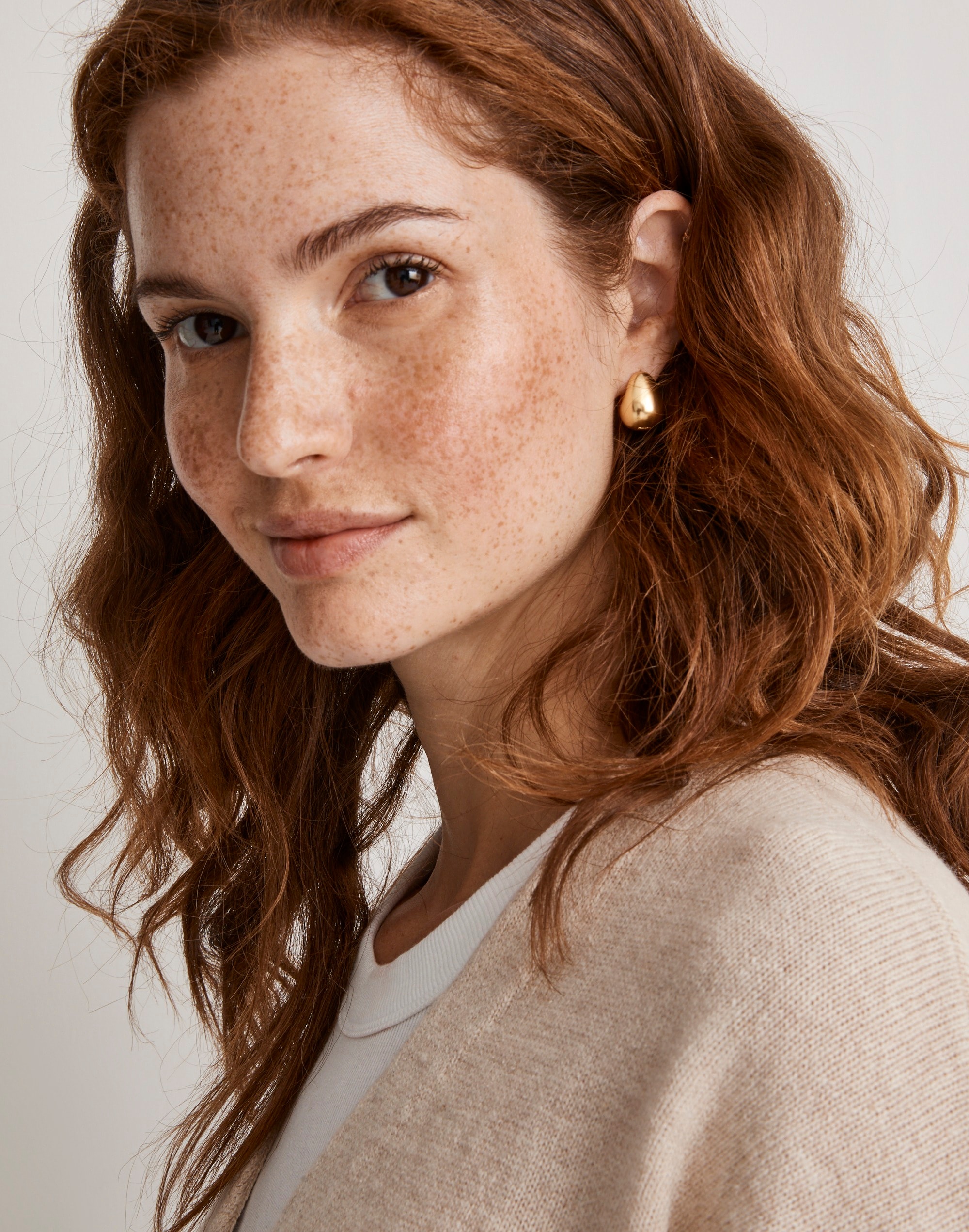 Droplet Huggie Hoop Earrings