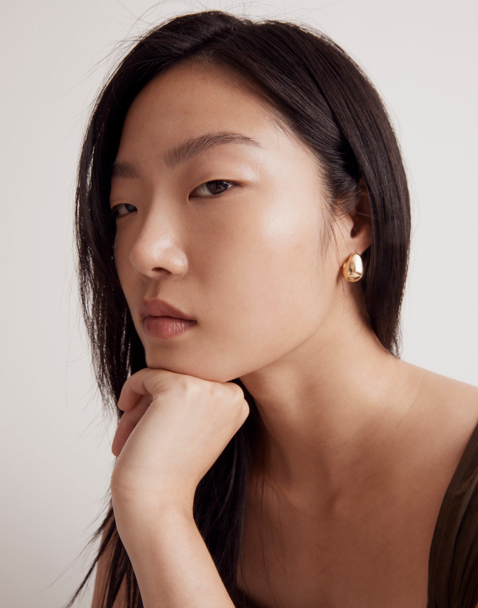 Droplet Huggie Hoop Earrings