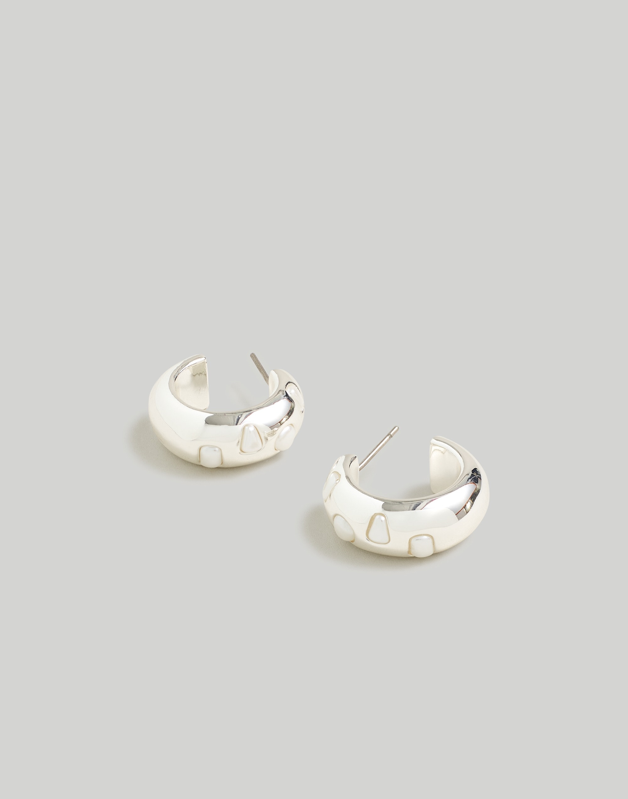 Stone Collection Chunky Hoop Earrings