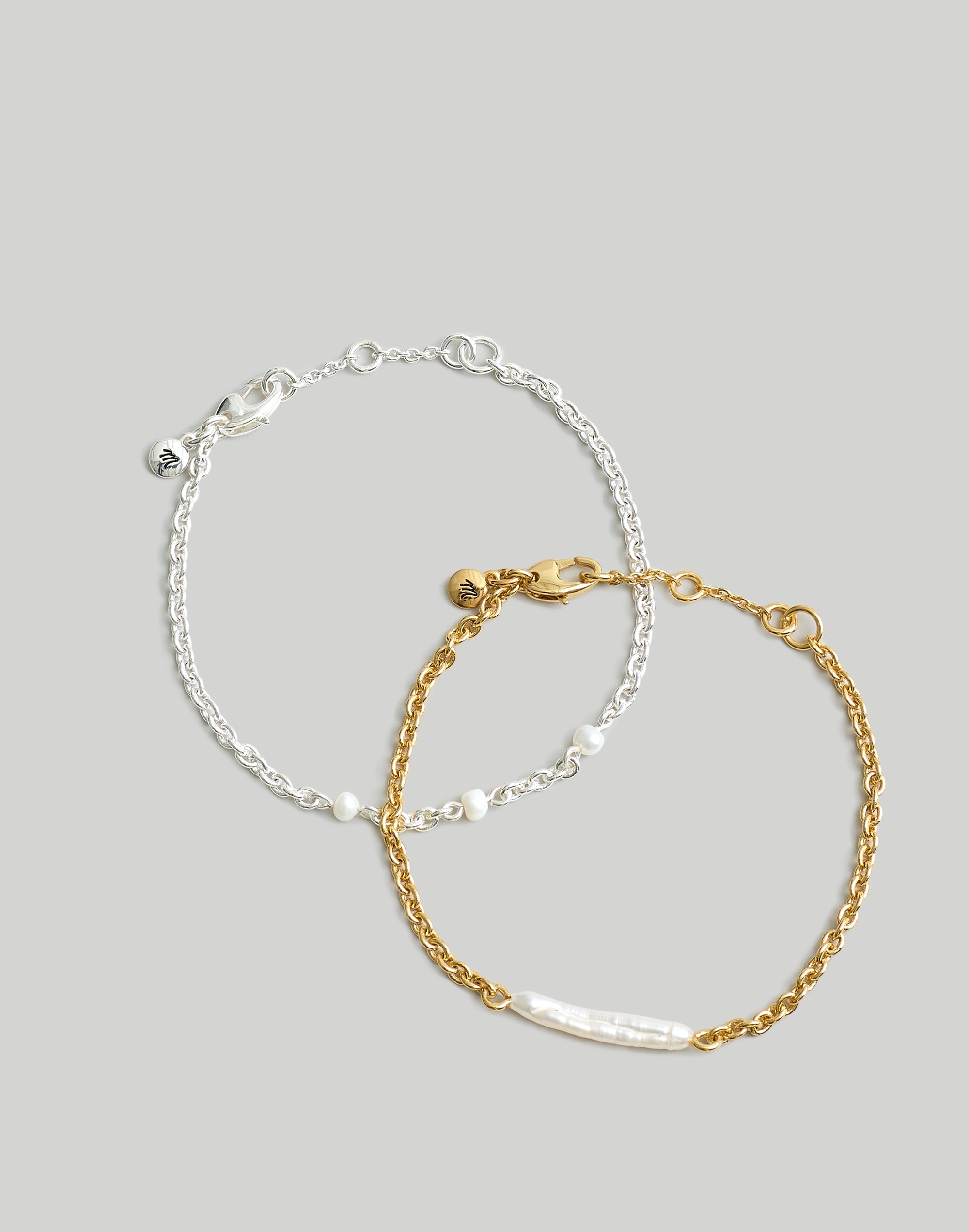 Two-Pack Casted Pearl Bracelet Set