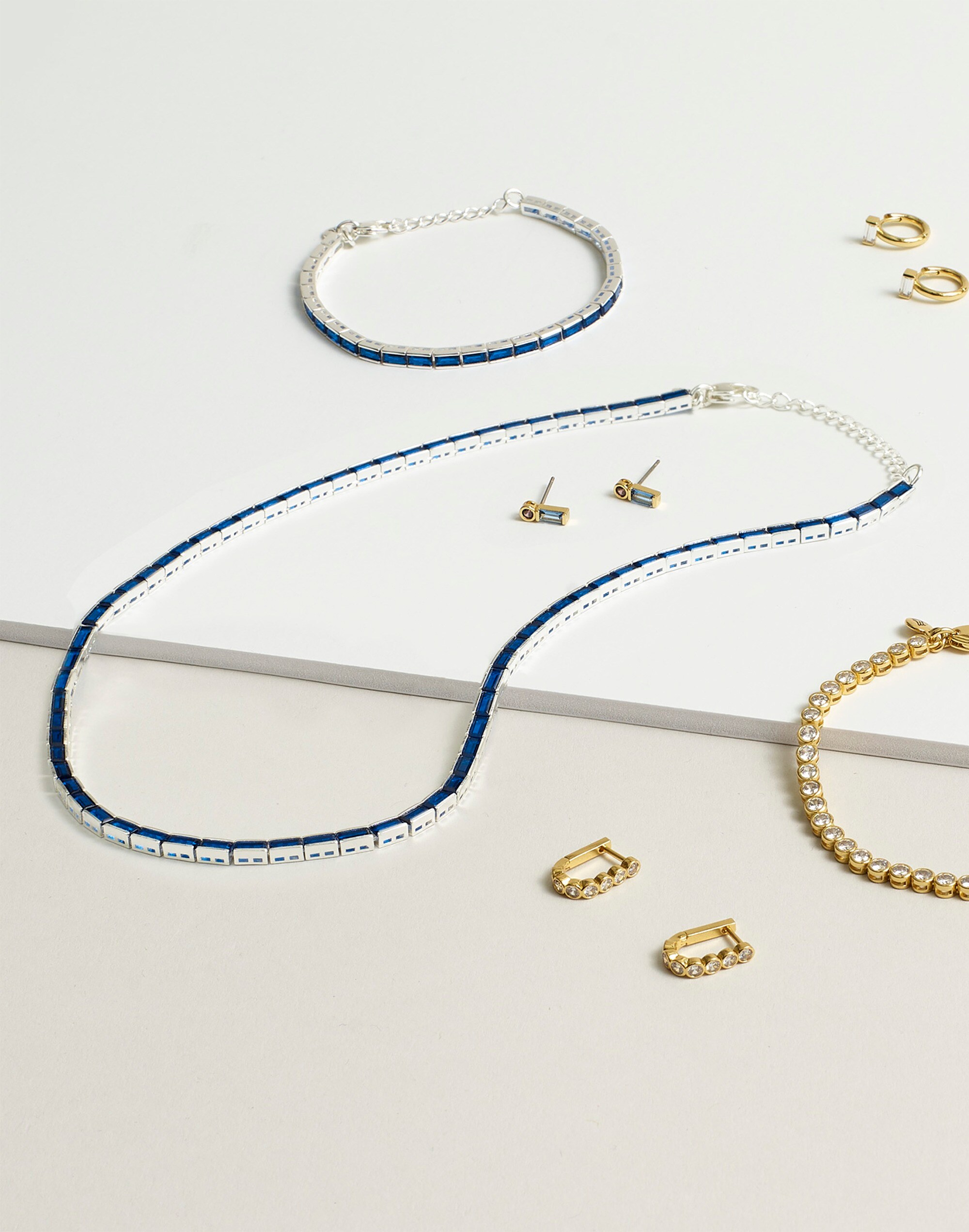 The Tennis Collection Baguette Crystal Necklace