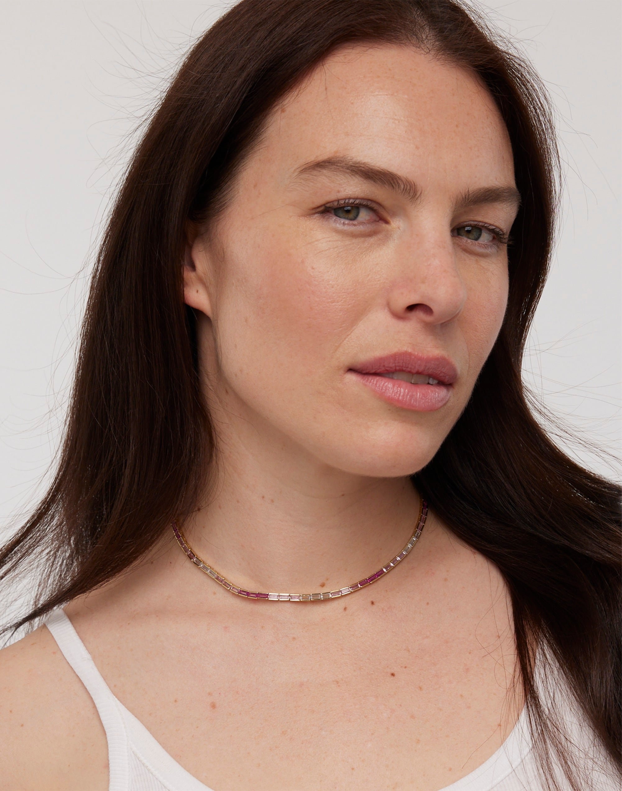 The Tennis Collection Baguette Crystal Necklace