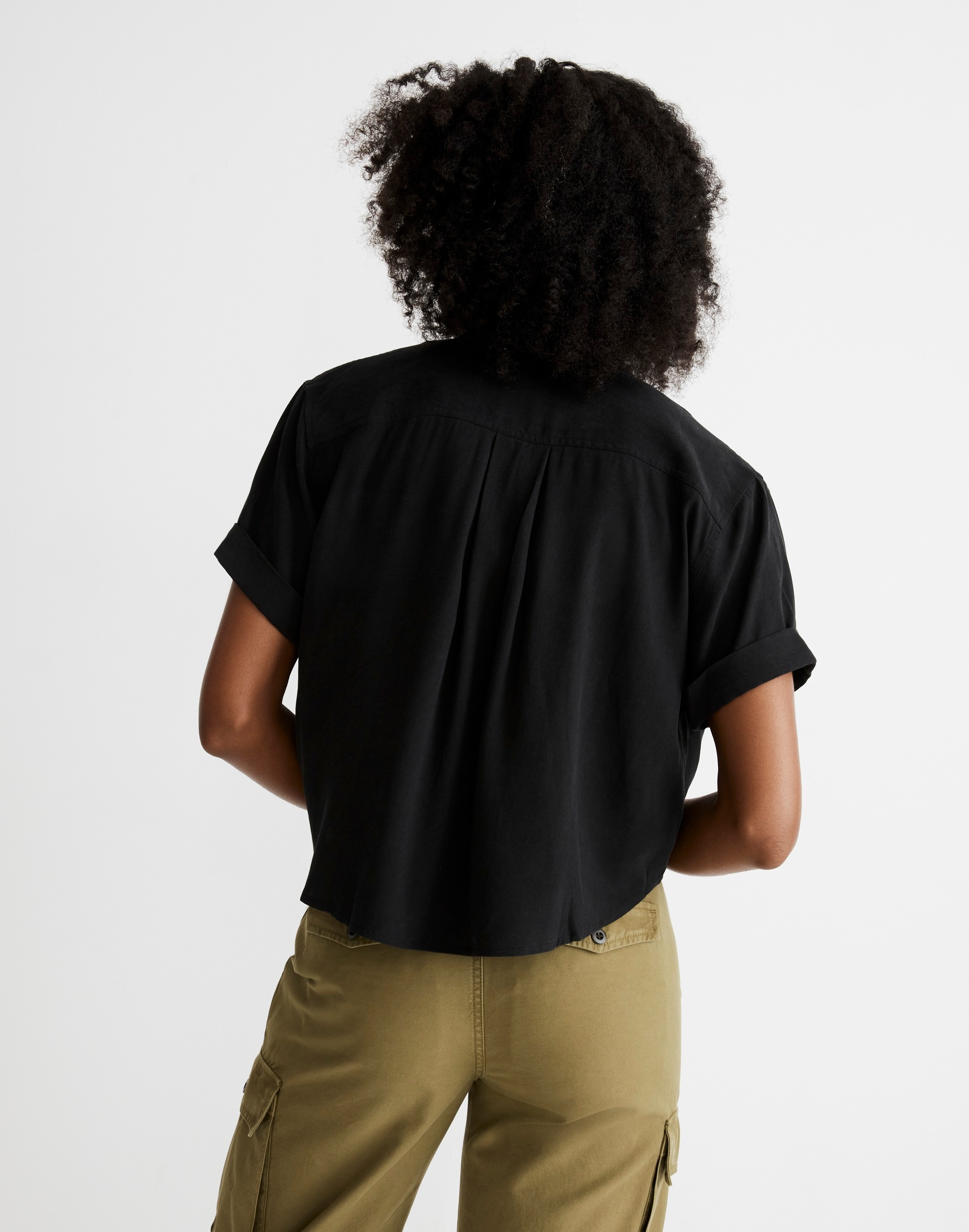 Cuffed Utility Shirt in Lusterweave