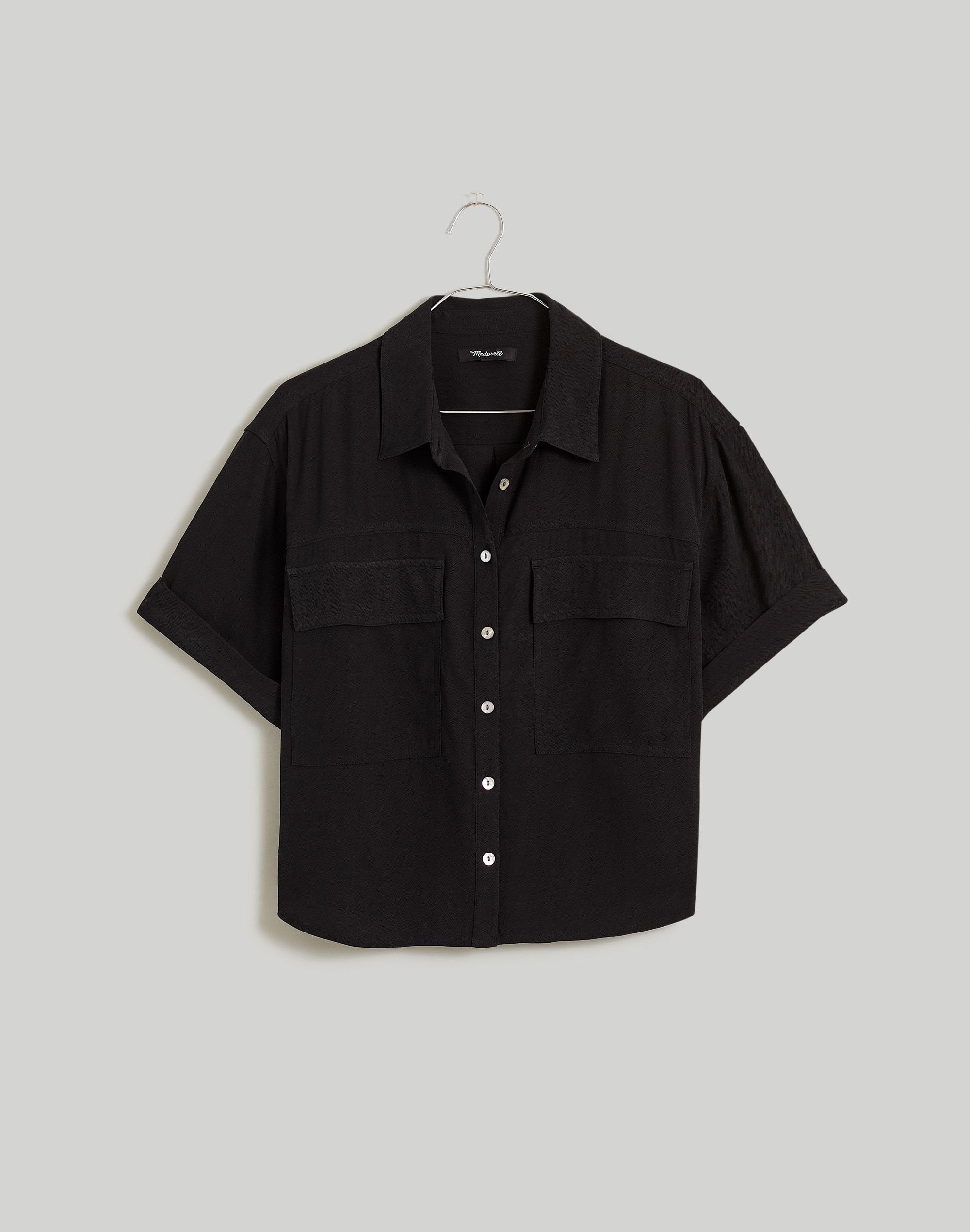 Cuffed Utility Shirt in Lusterweave