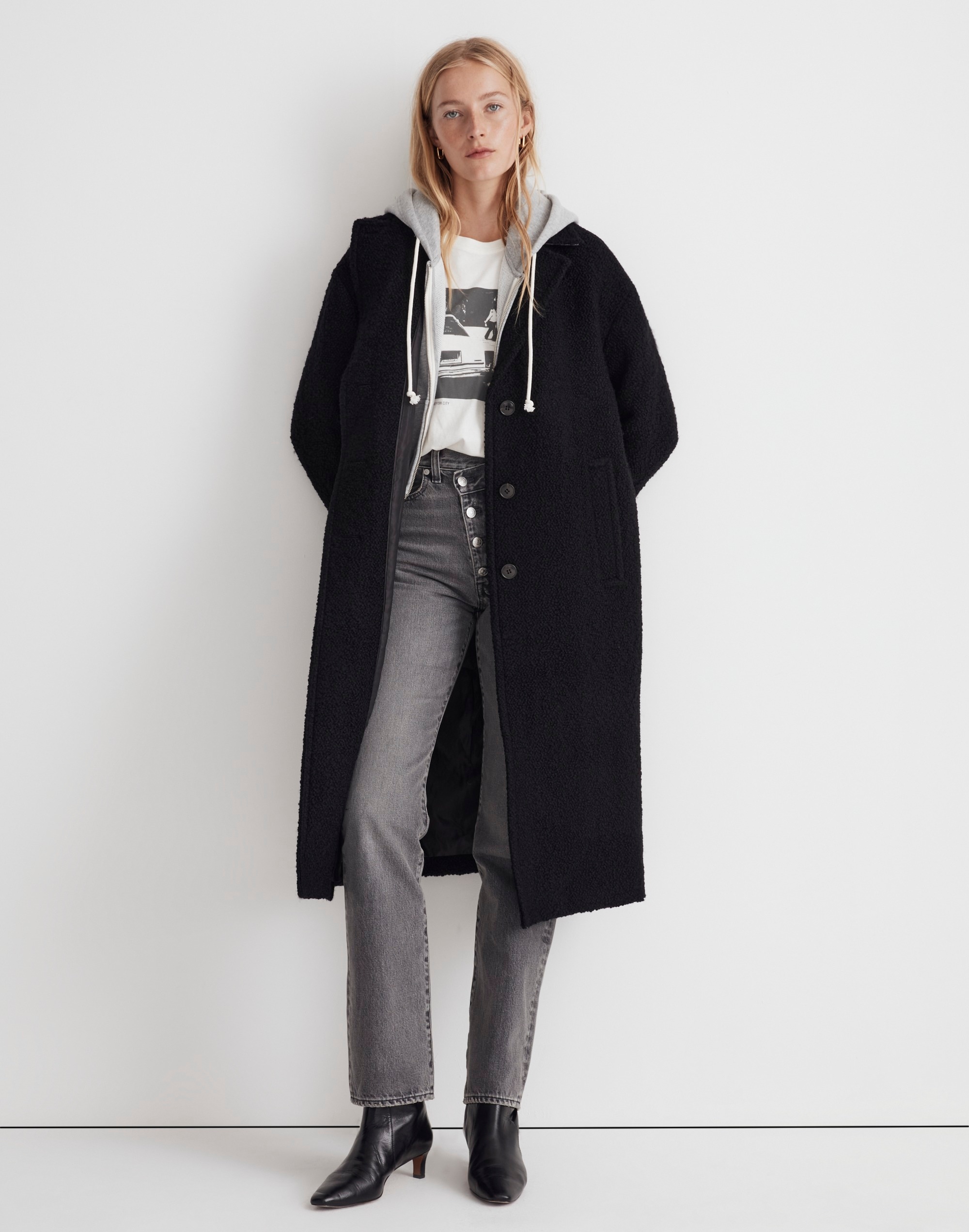 the alonzo coat in boucl&eacute;