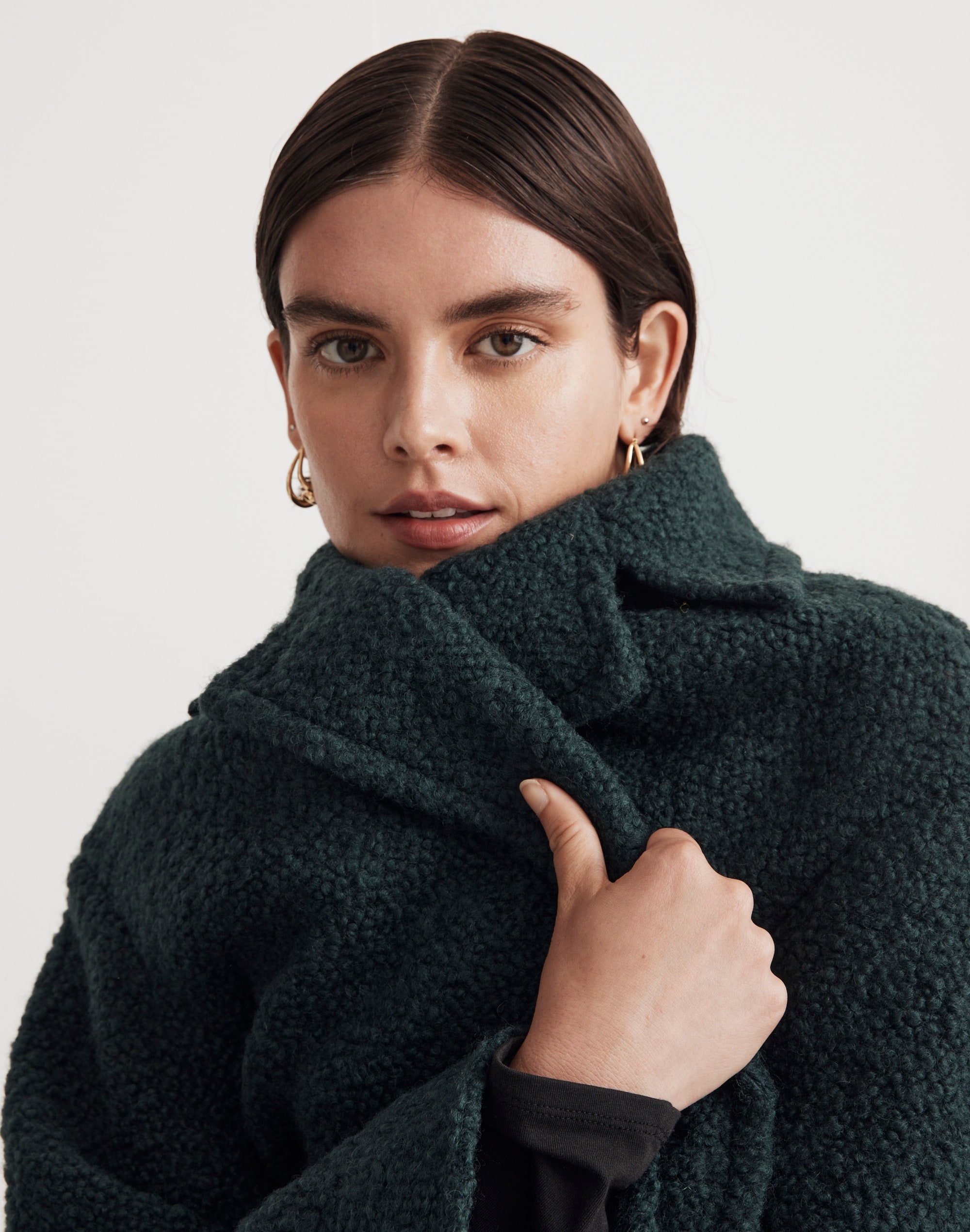 The Alonzo Coat in Boucl&eacute;