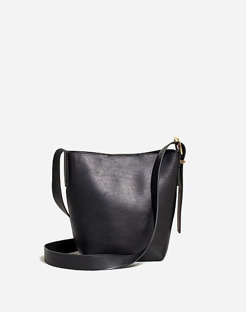 Madewell The Essential Mini Bucket Tote in Leather - Size One S