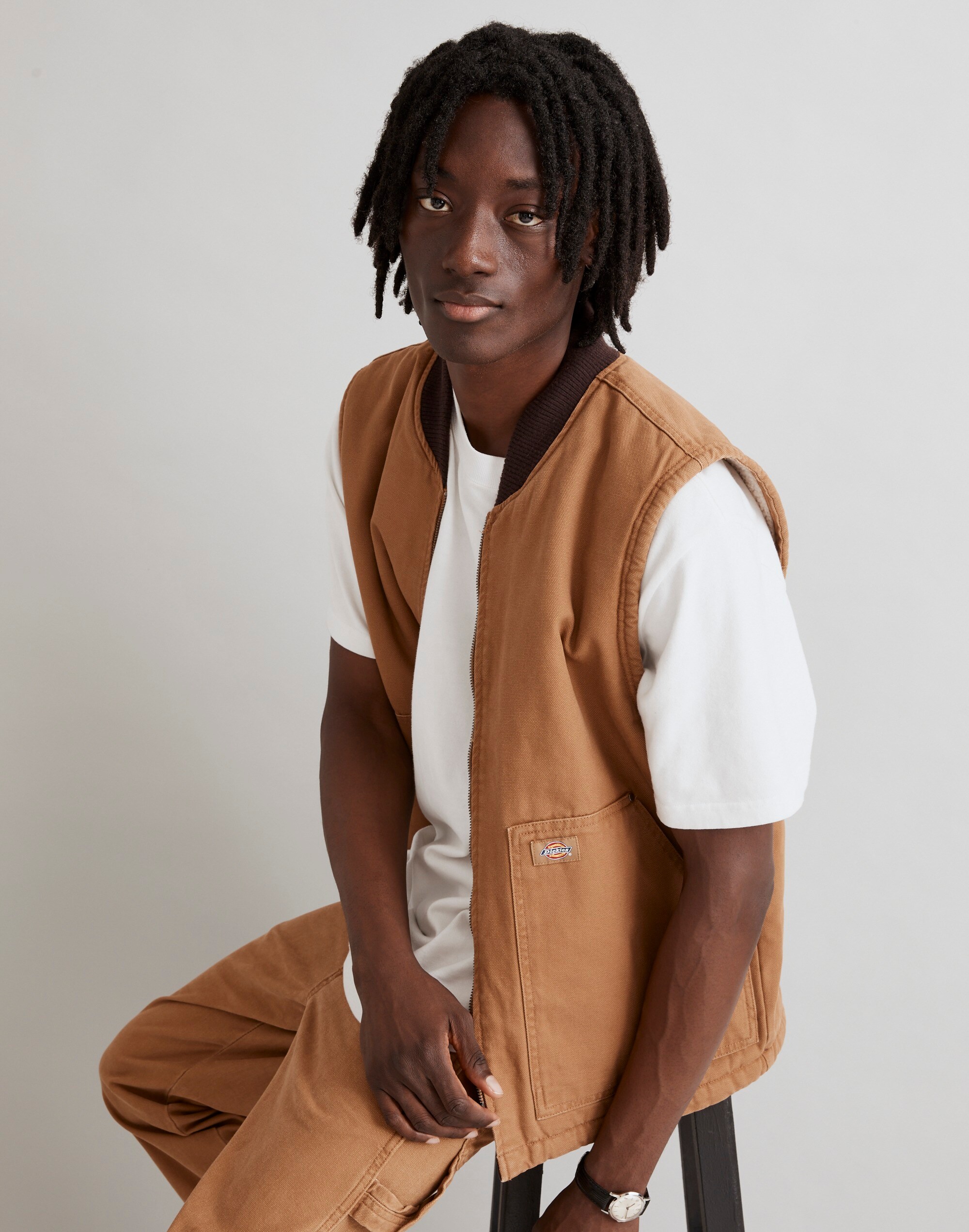 Dickies&reg; Stonewashed Duck High Pile Fleece-Lined Vest