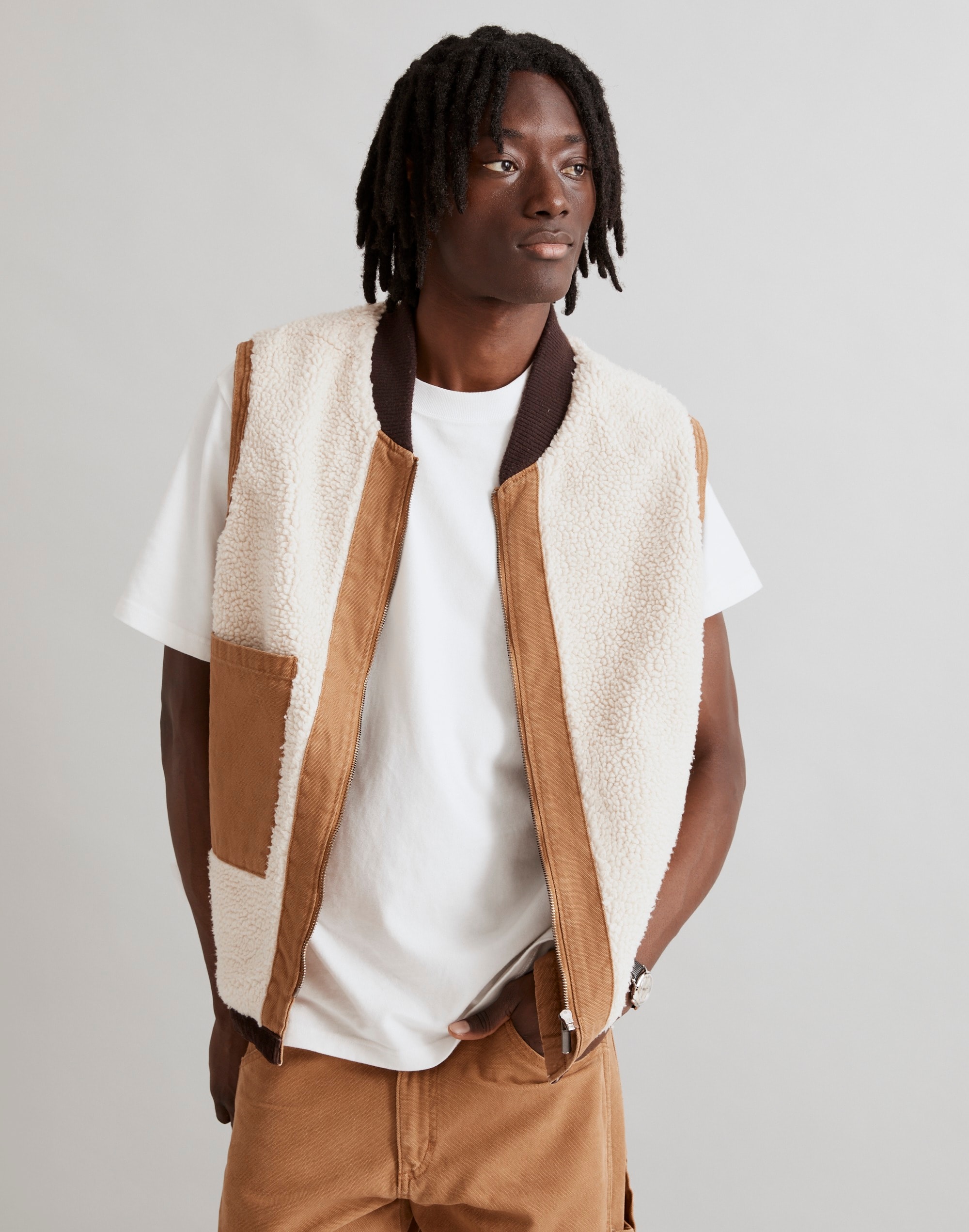 Dickies&reg; Stonewashed Duck High Pile Fleece-Lined Vest