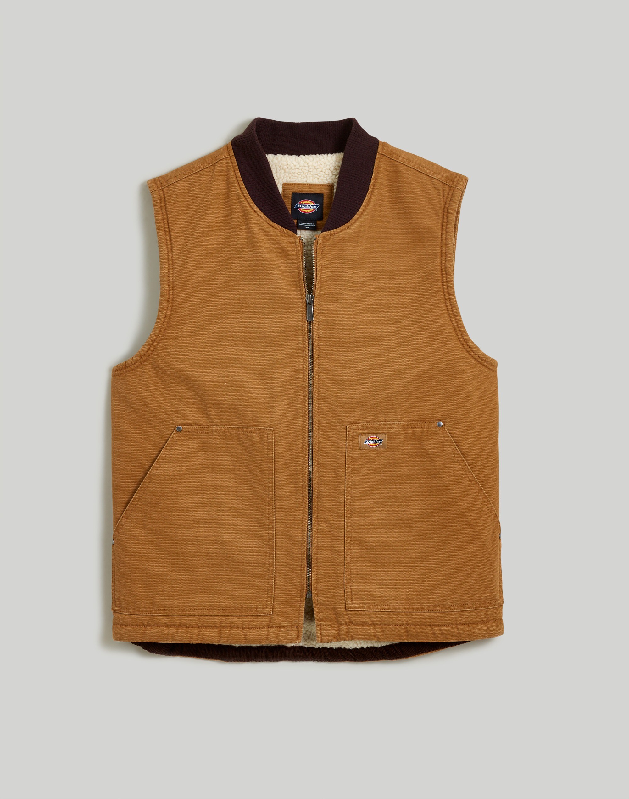 Dickies&reg; Stonewashed Duck High Pile Fleece-Lined Vest