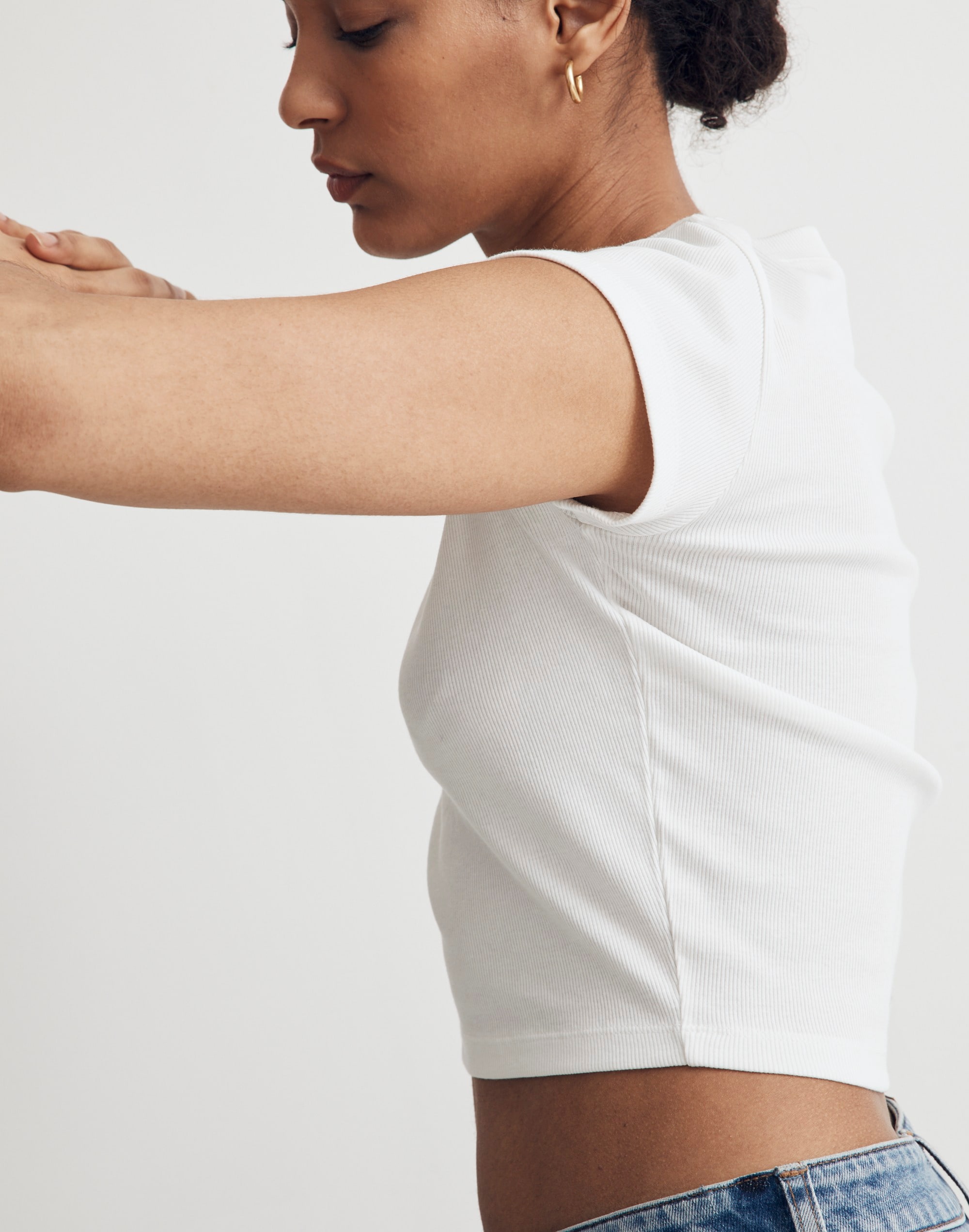 Supima&reg; Rib Crop Tee