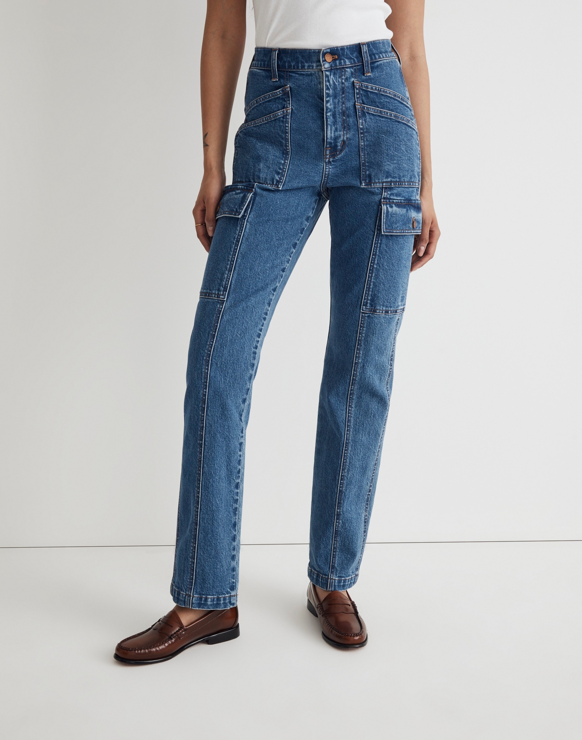 The '90s Straight Utility Jean in Densmore Wash