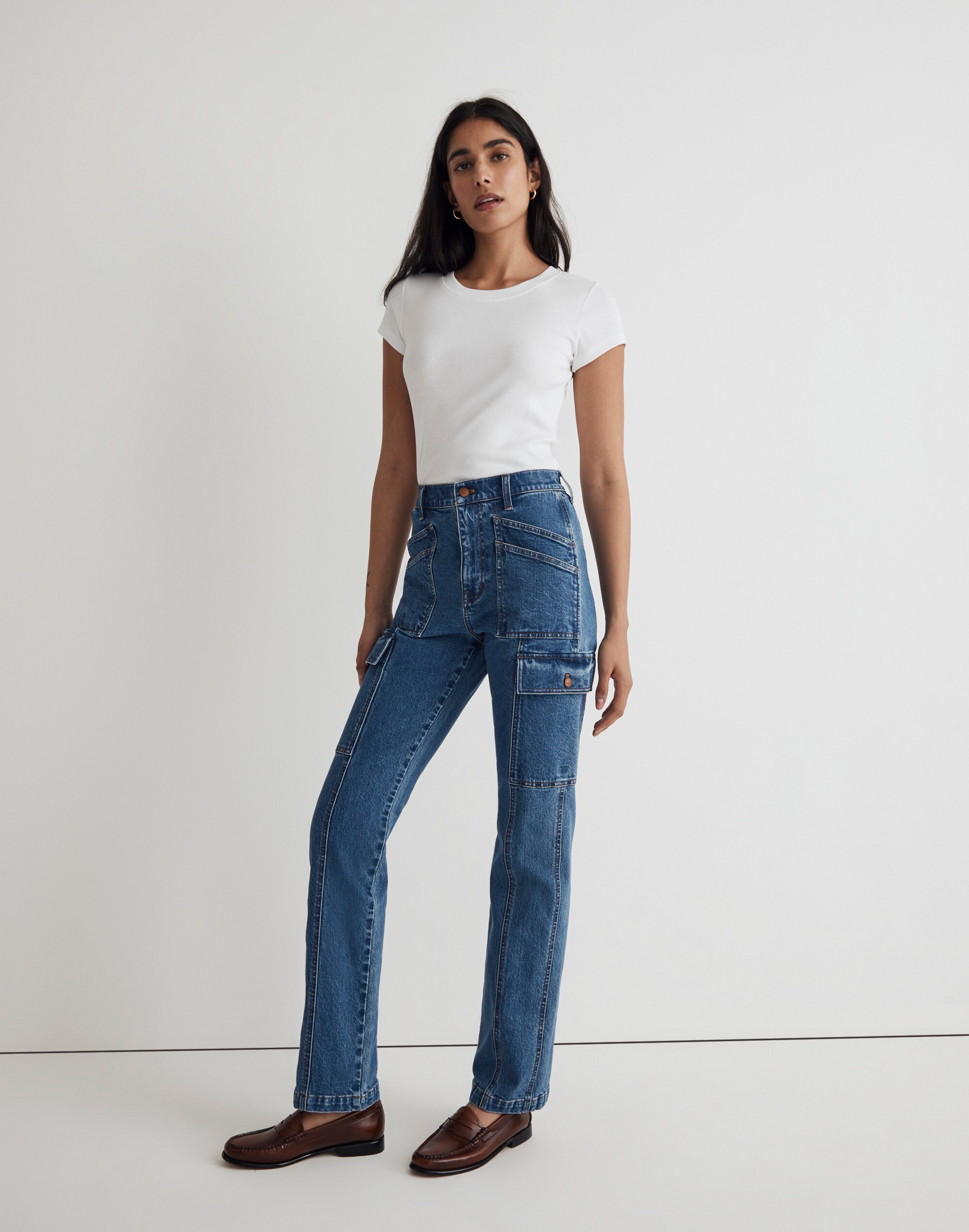 the '90s straight utility jean in densmore wash
